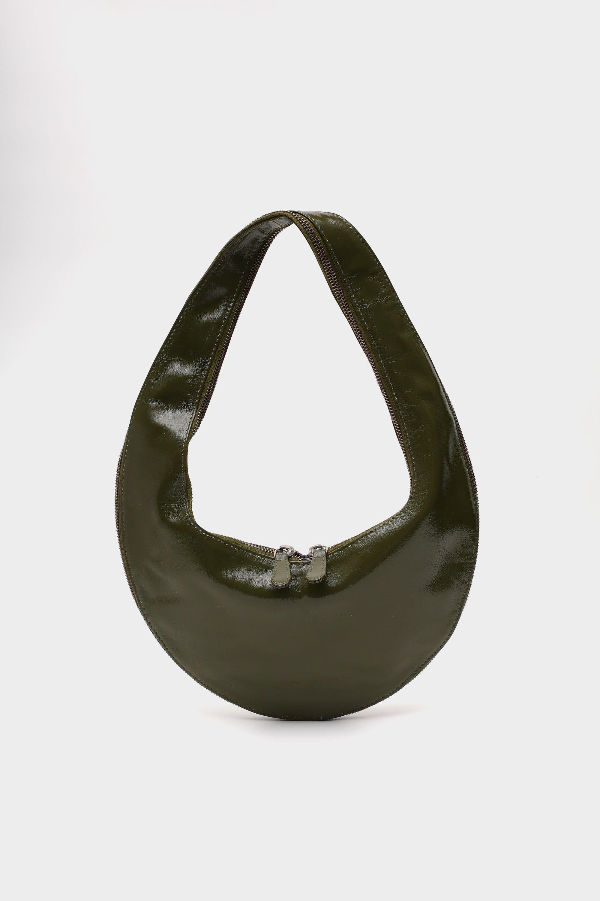 The Sloane Bag with Zipper Details in Dark Olive