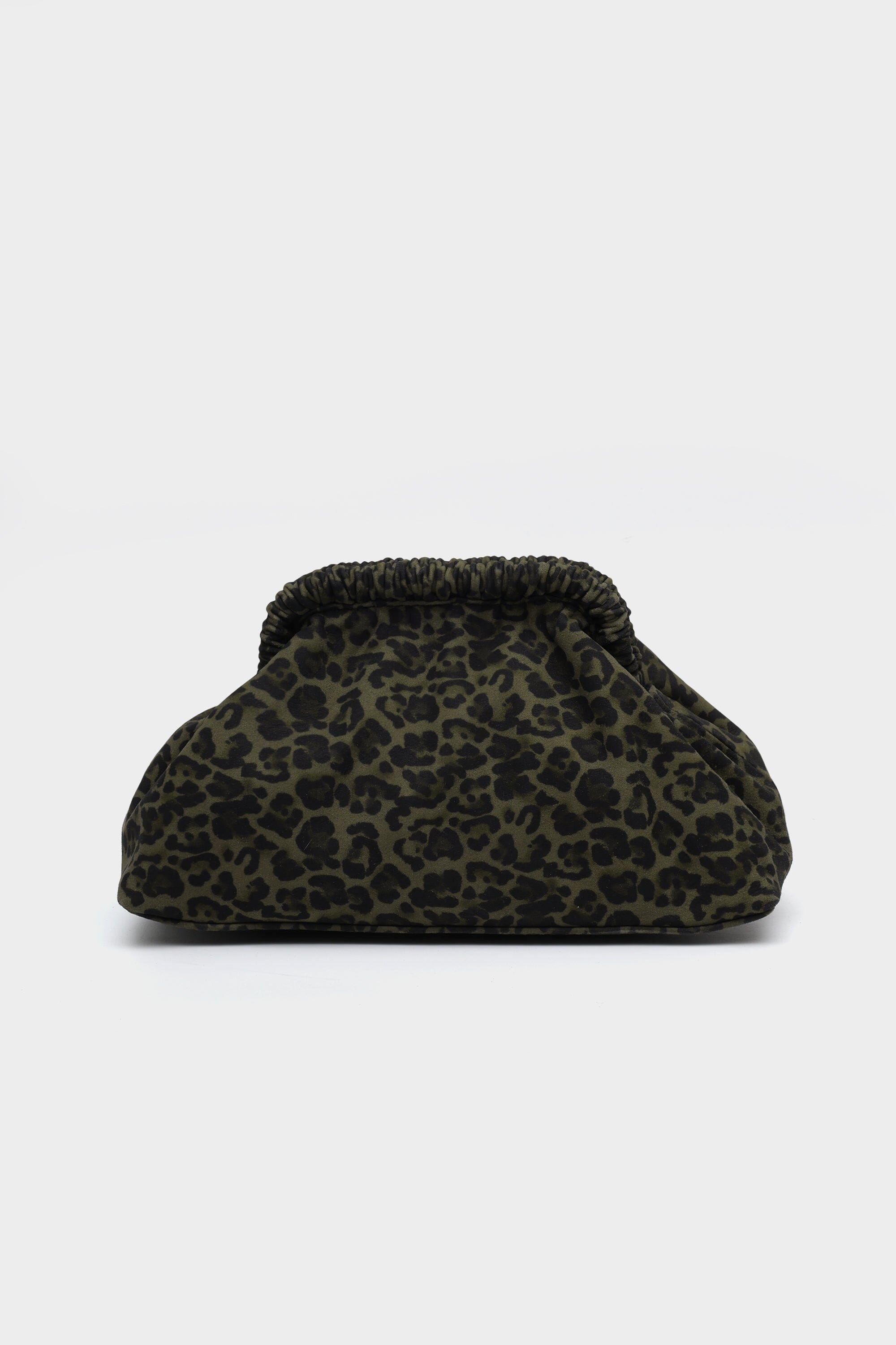 Slouch Clutch in Sage Leopard