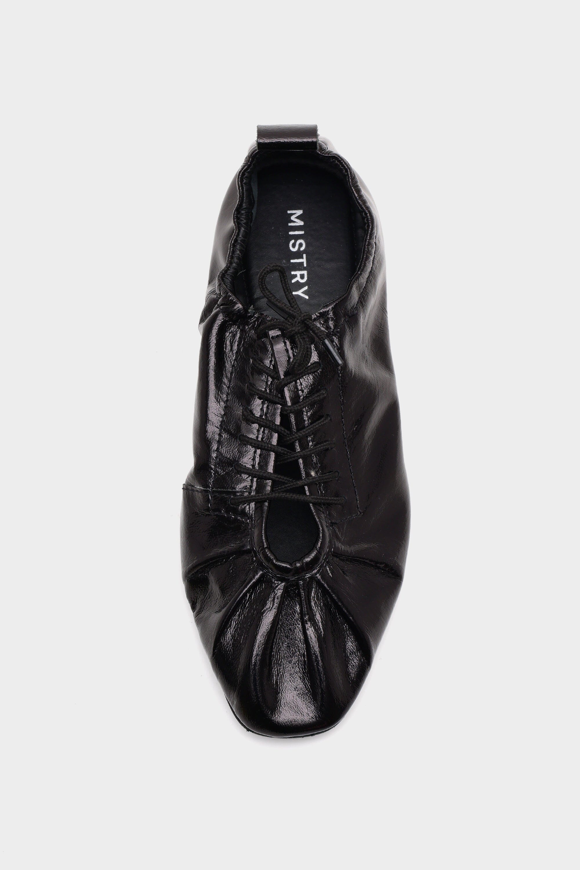 Hand-Ruched Ballerinas Onyx