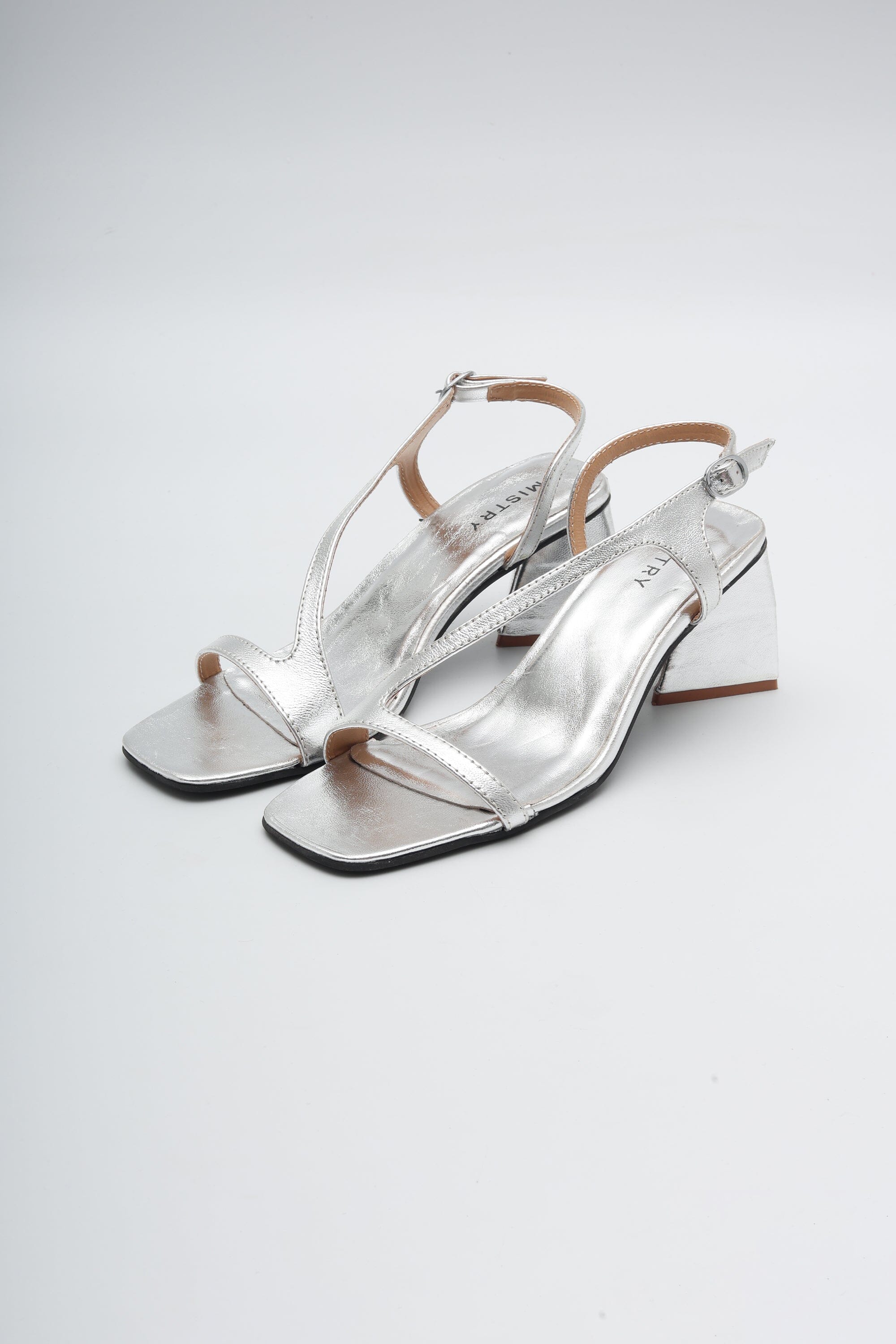 Valentina Heels In Crushed Silver