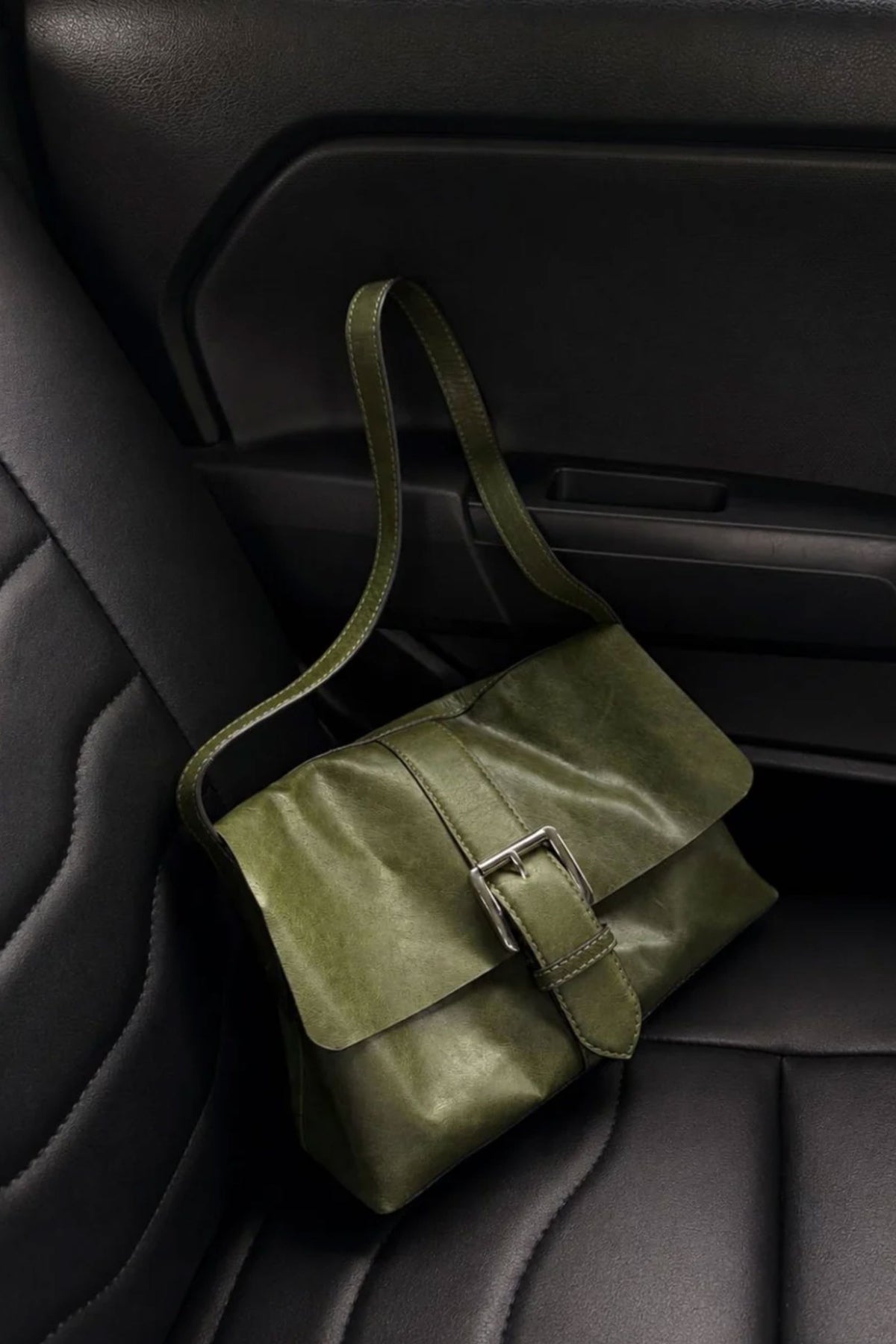 Marlow Flap Bag in Olive Green
