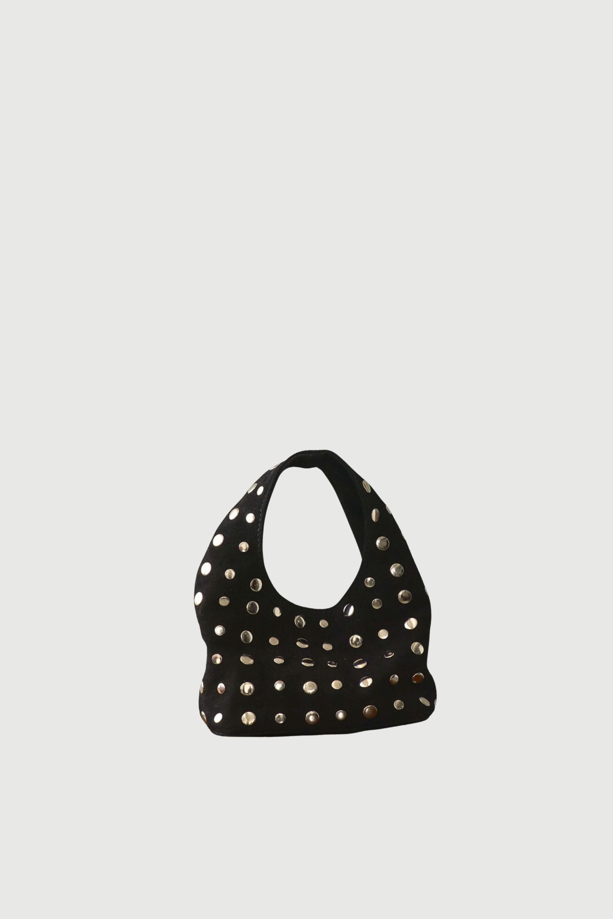 Icon Studded Mini in Black Suede