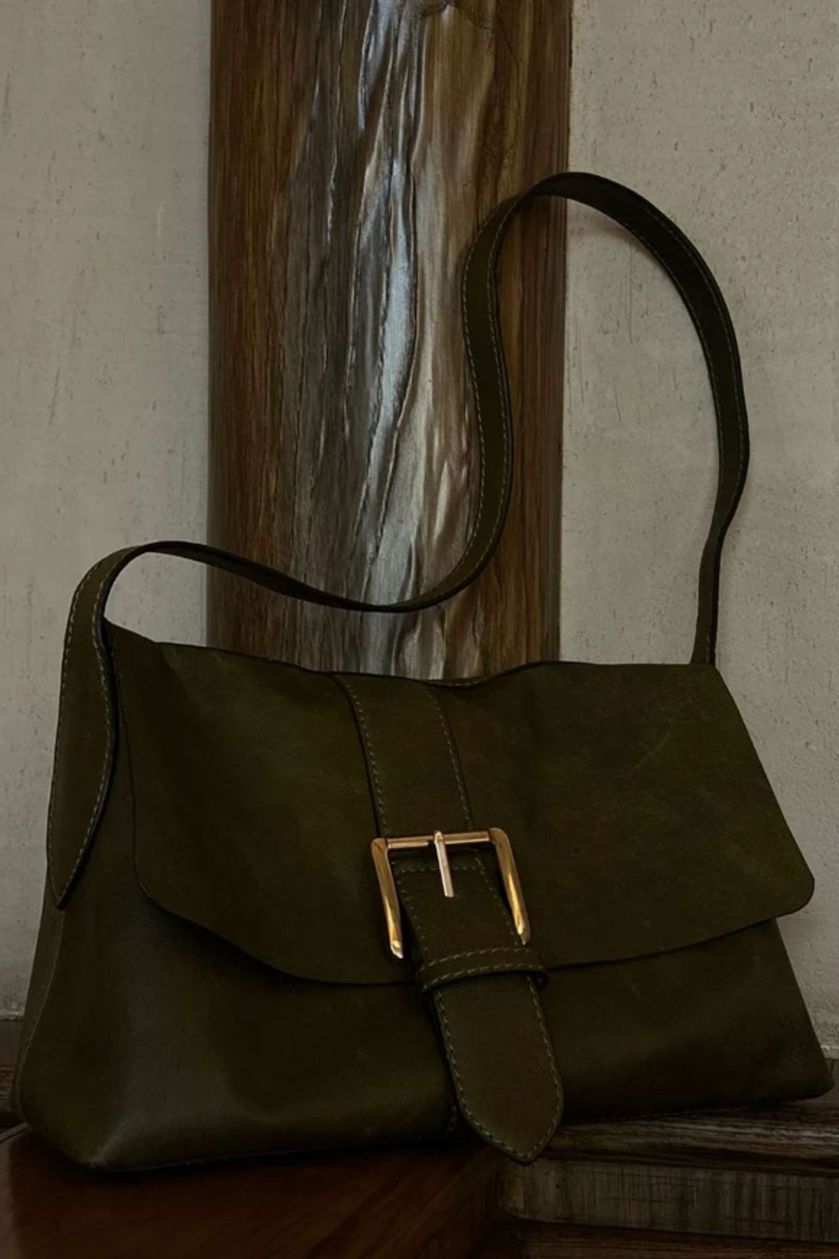 Marlow Flap Bag in Olive Green