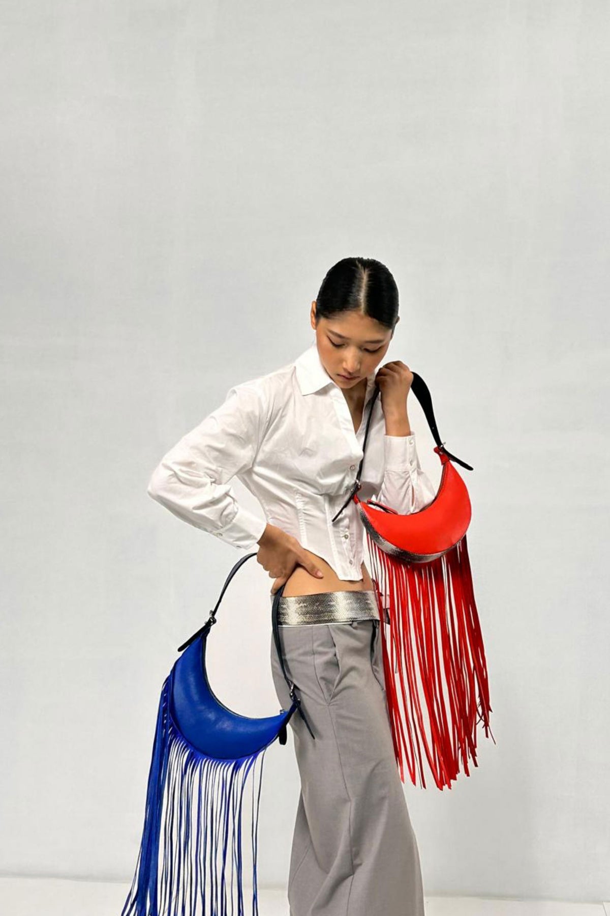 Selena Fringe in Blue Azure