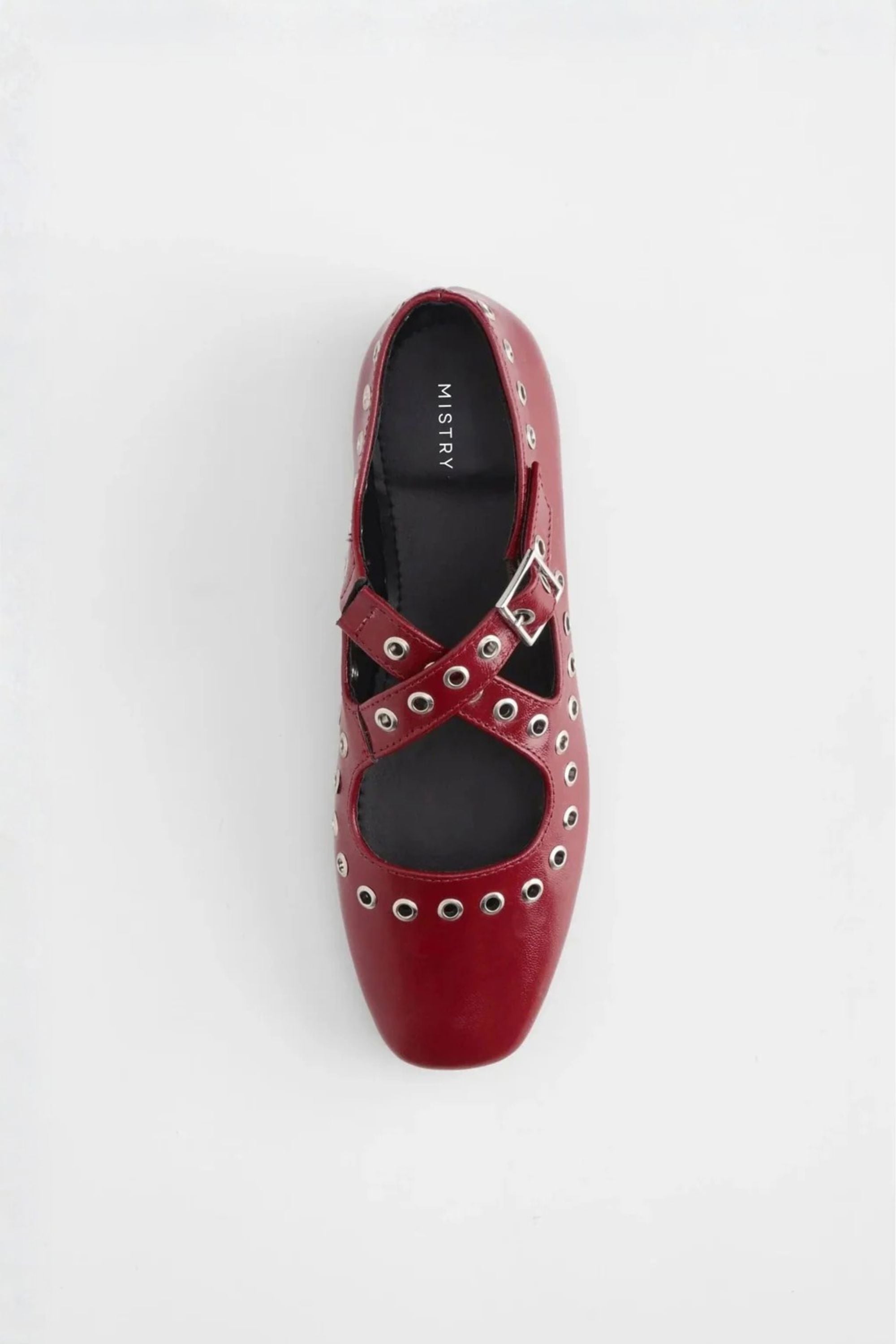 Red Crux Ballerinas with Grommets