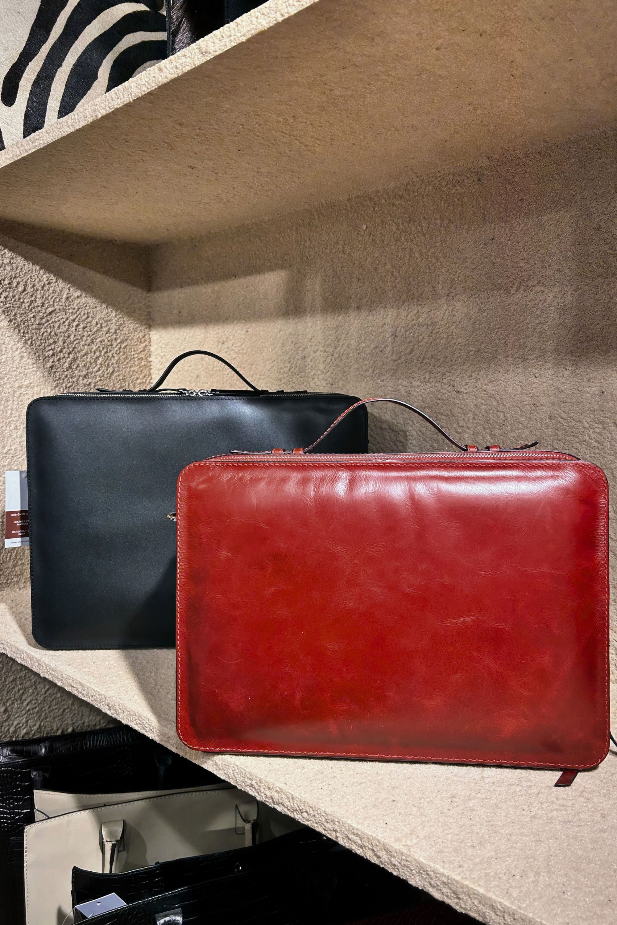 Briefcase in Cherry Red