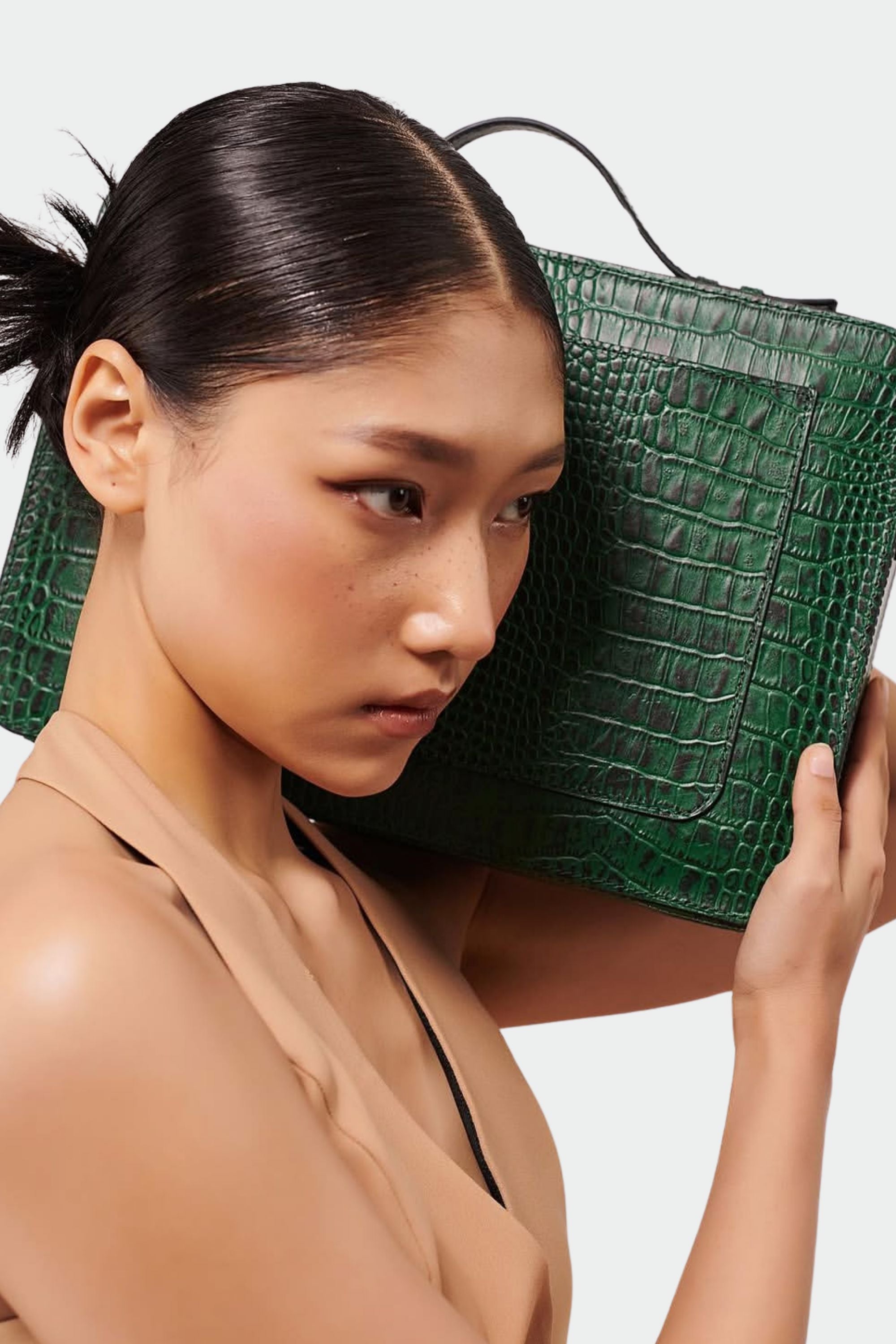 Briefcase in Forest Green