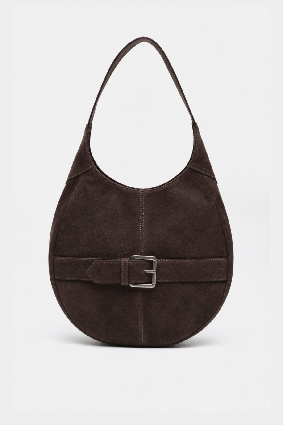 Mable Hobo Bag in Brown Suede