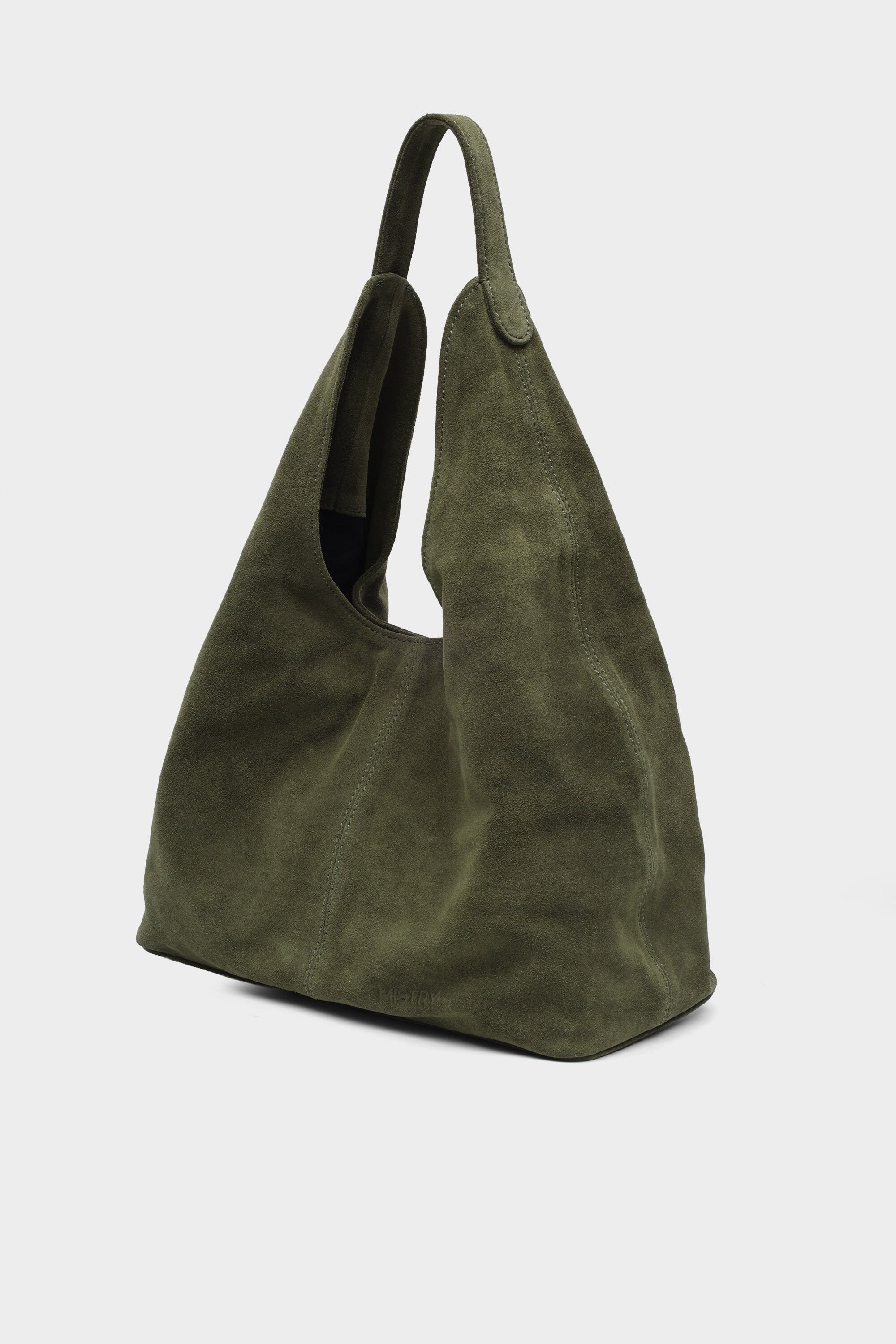 Deve Hobo Tote in Olive Green Suede