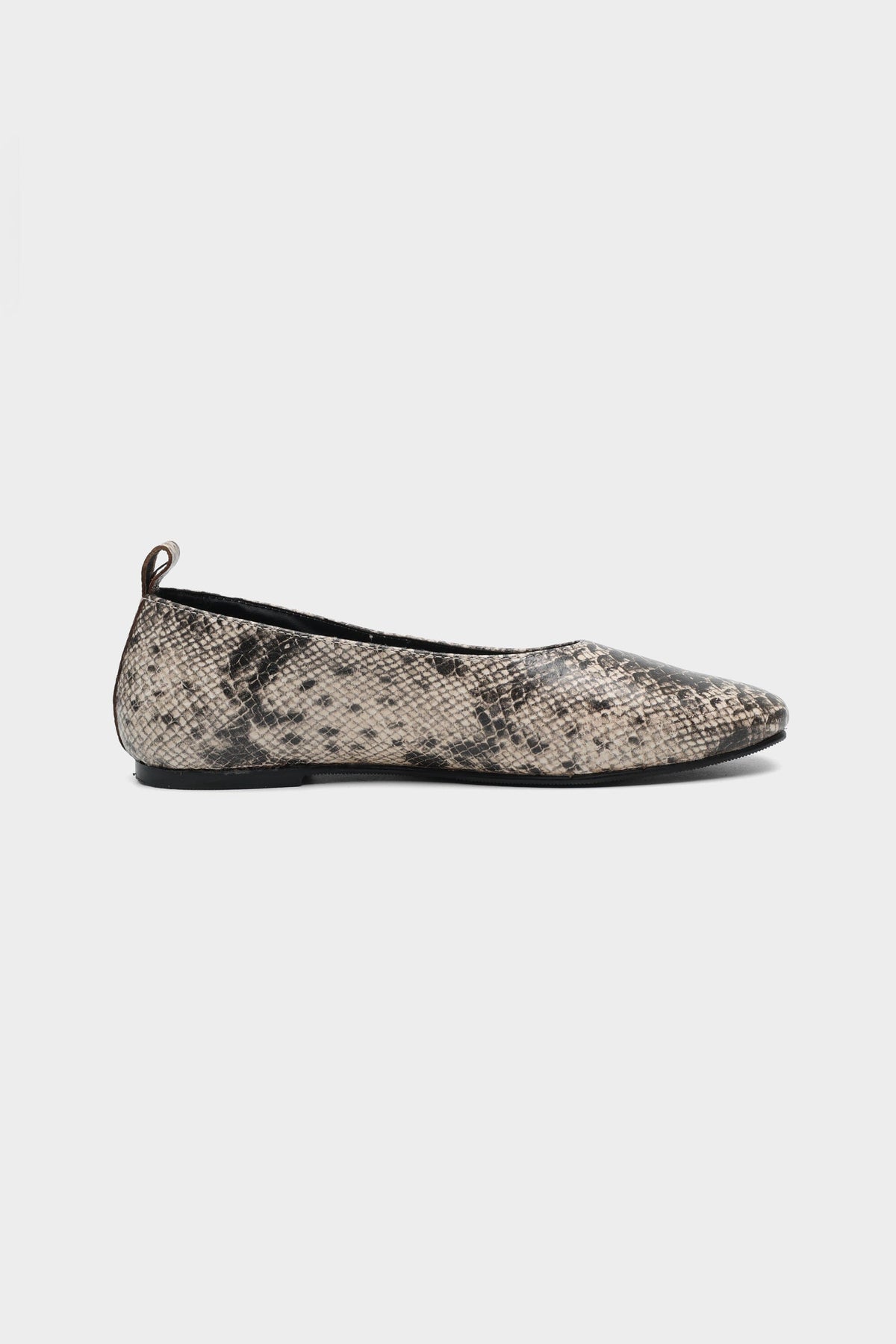 Ballerinas in Taupe Snake