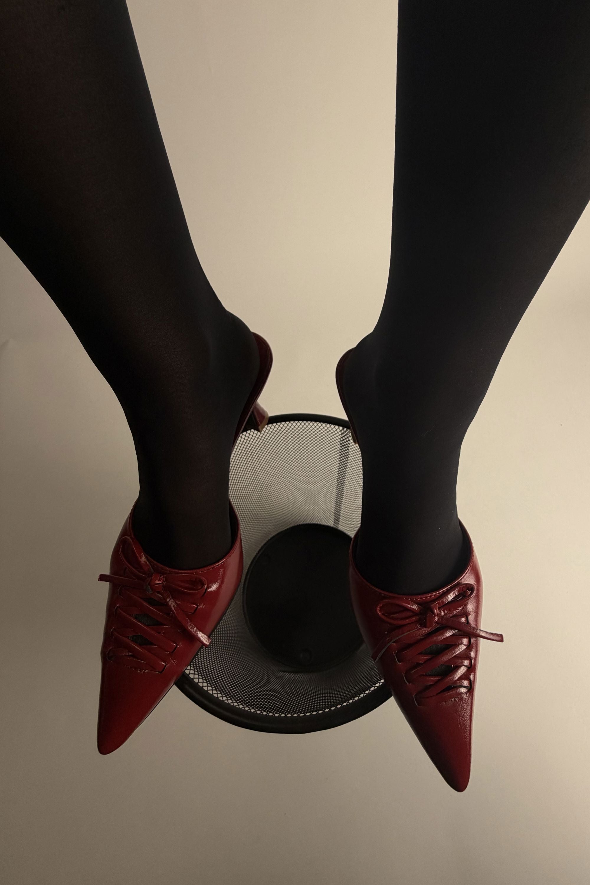 Tapered Heels in Crimson