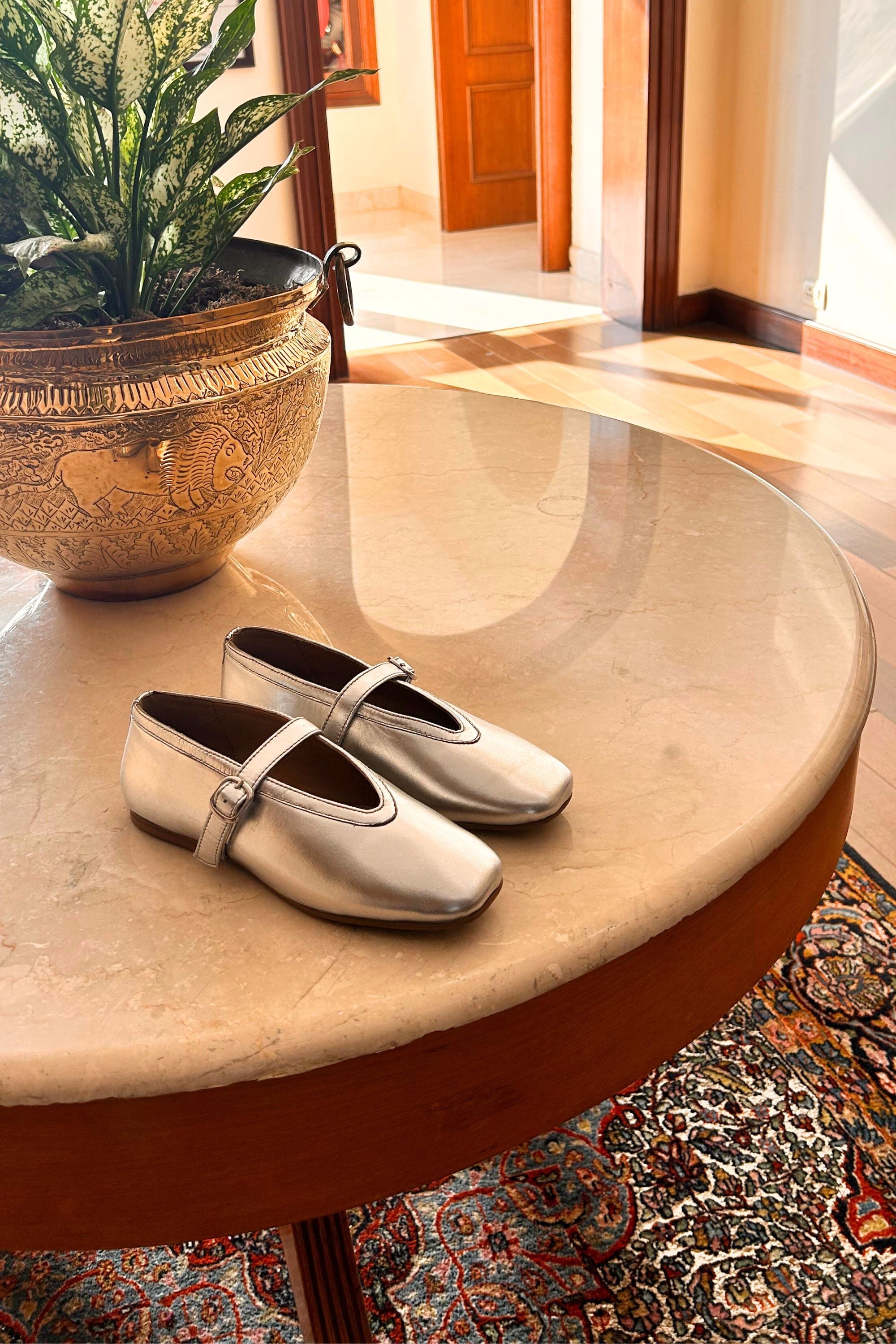 Ballet Flats in Sterling Silver