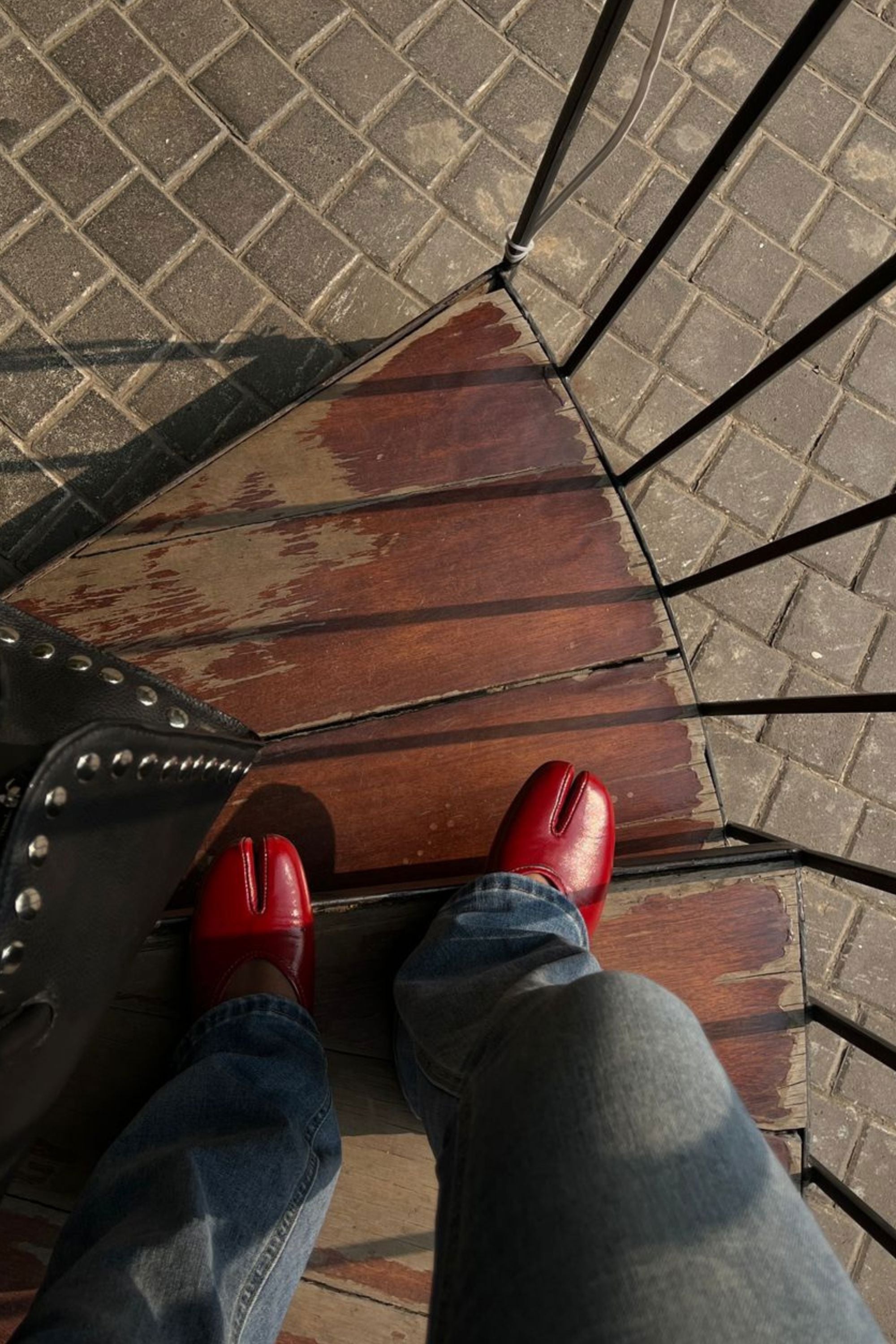 The DUPE in Red Crushed Patent Leather