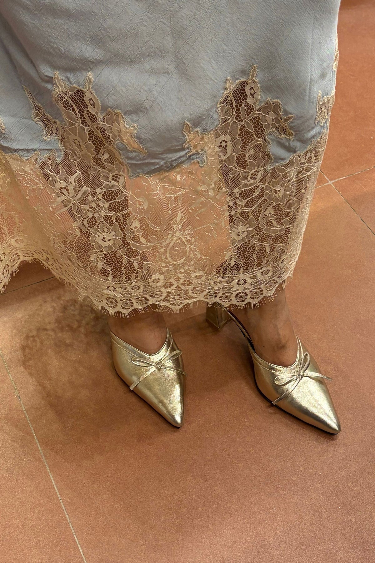 Rogue Sculpted Heels in Champagne