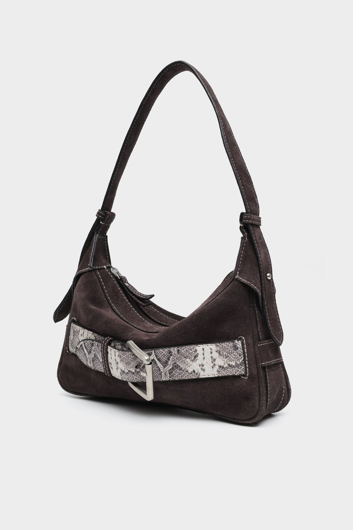 Soft Baguette in Brown Suede
