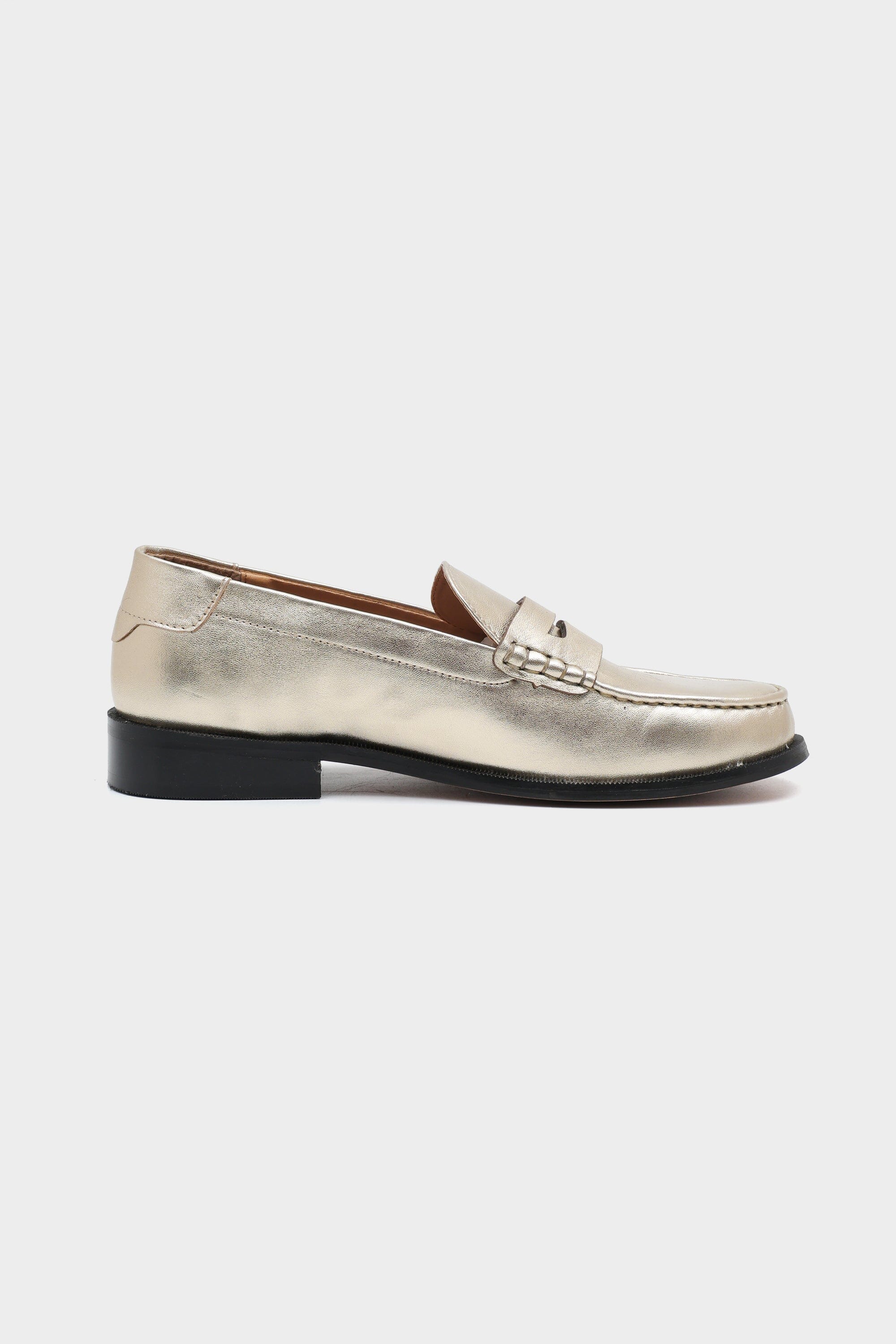 Classic Penny Cut Loafers in Champagne