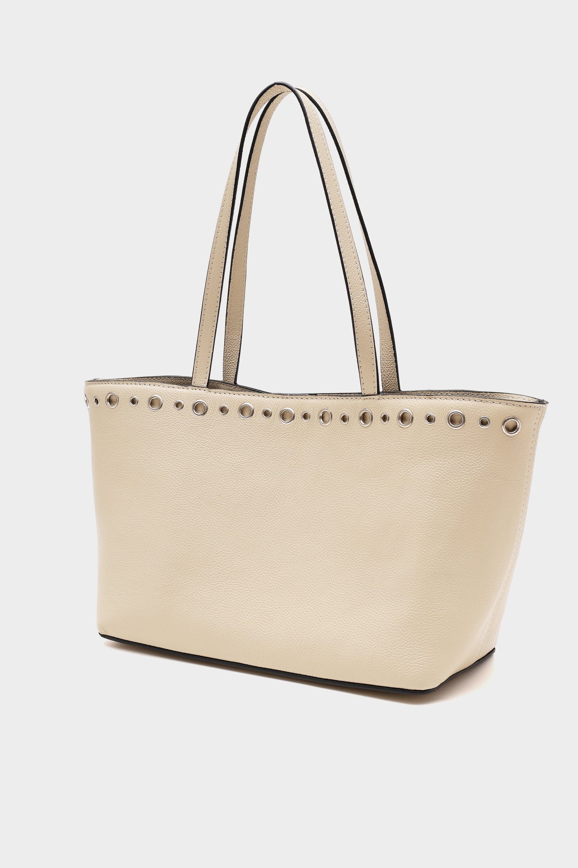 Mini Basic Tote Ecru with Eyelet Details