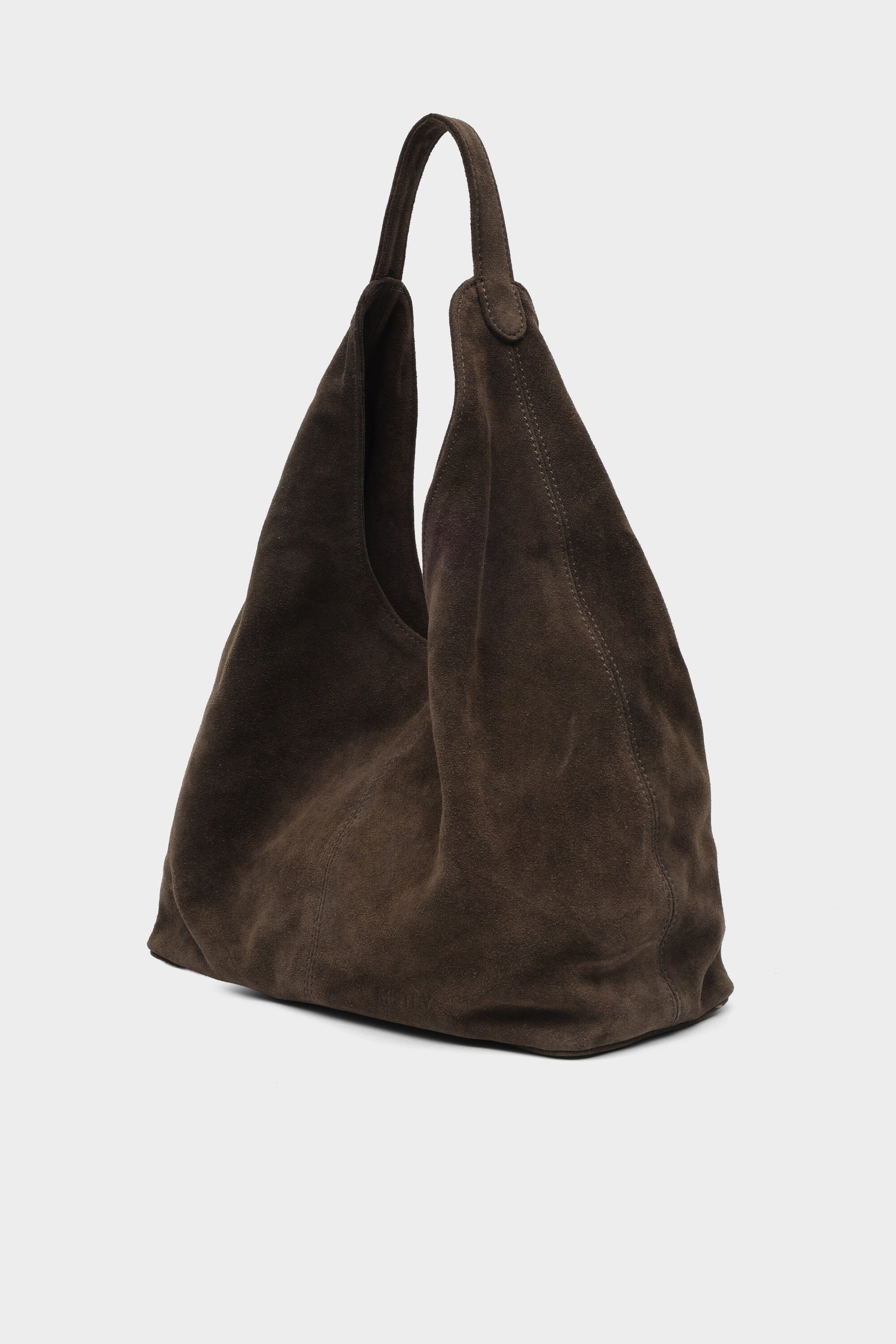 Deve Hobo Tote in Brown Suede
