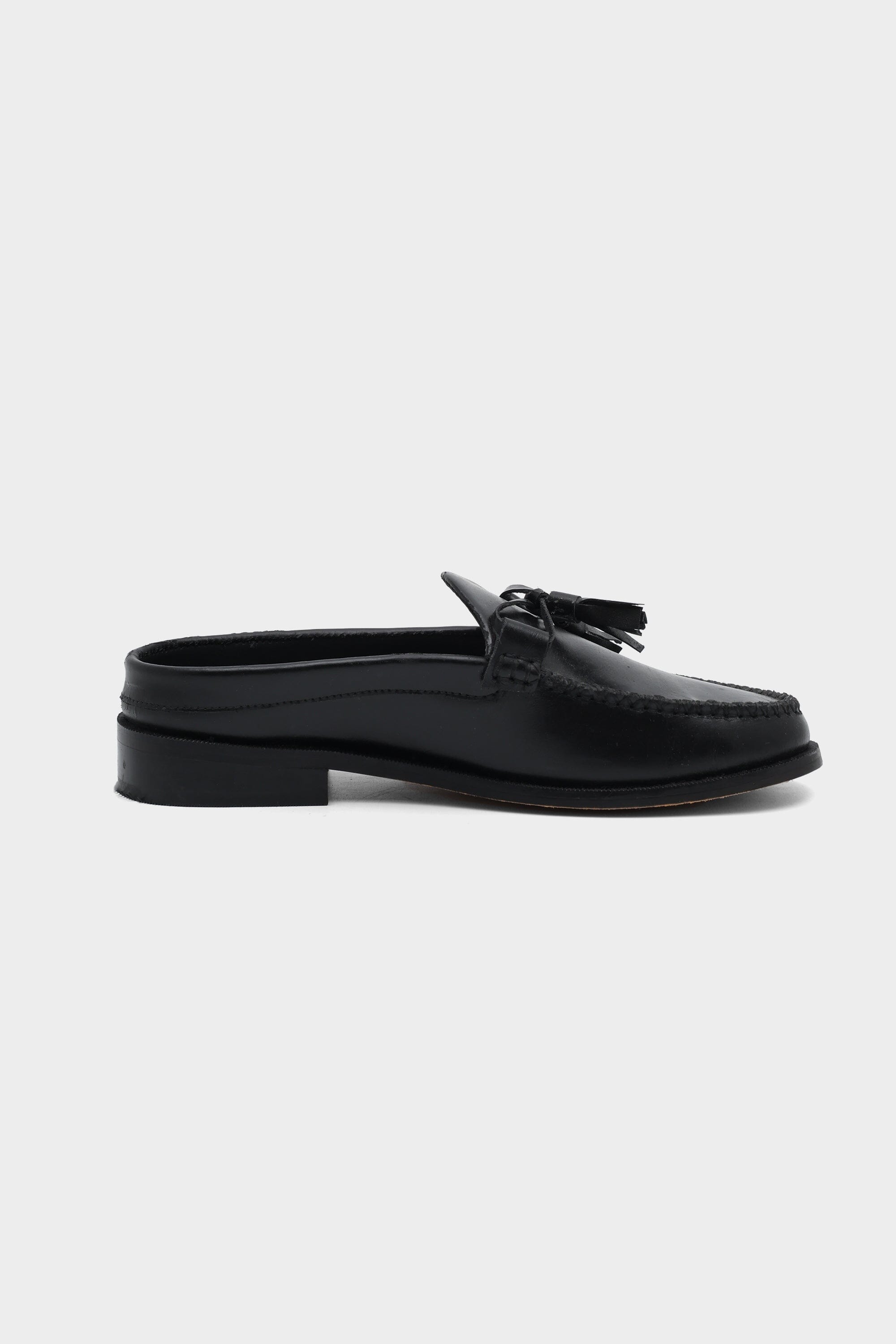 Tassel Trim Mule in Black