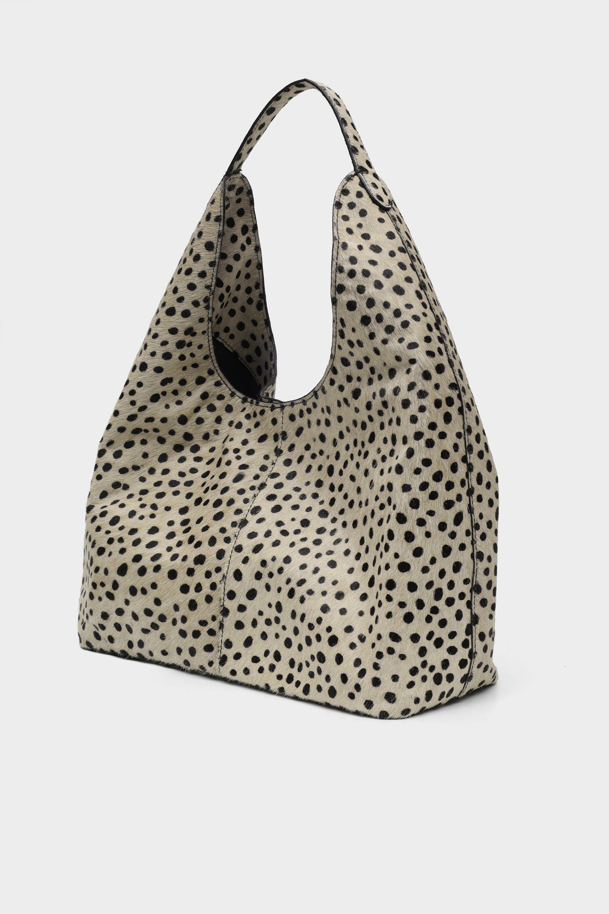 Deve Hobo Tote in Dalmatian Hair-on