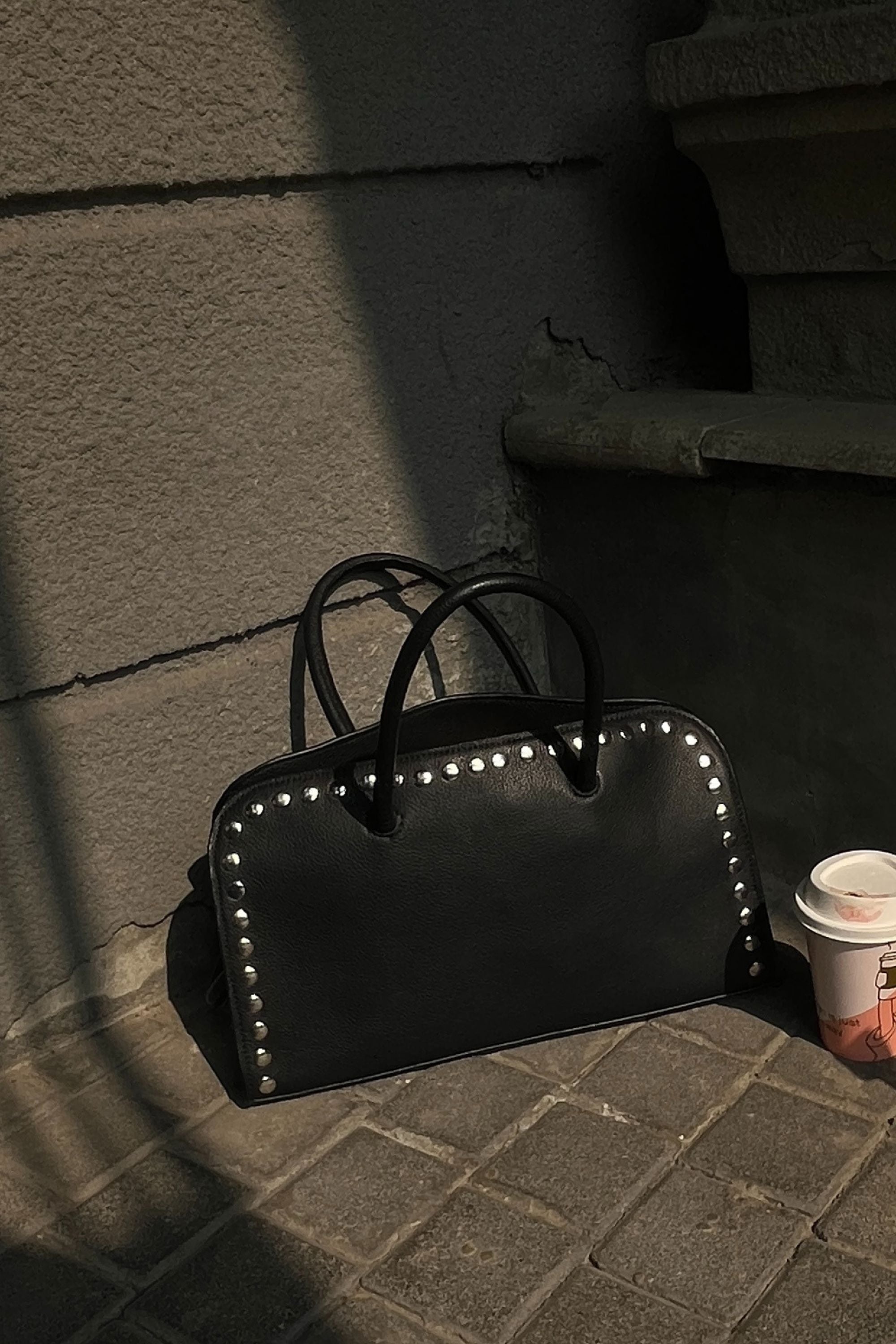 The Loft Bag in Black with Studded Details