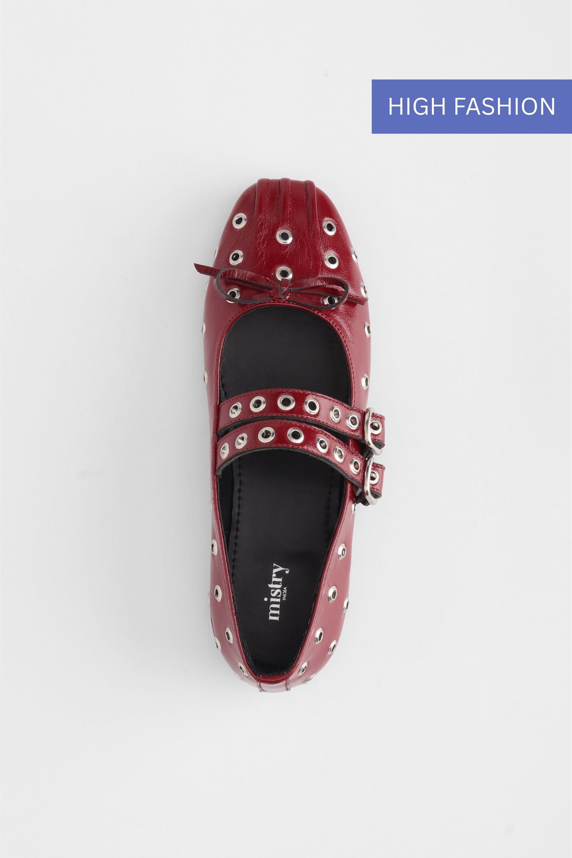 Red Rogue Ballerinas with Grommets