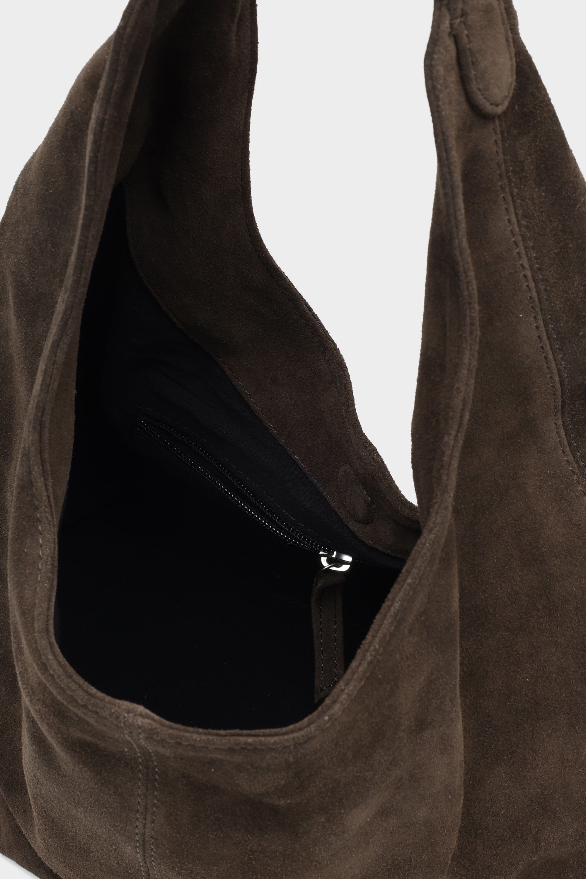 Deve Hobo Tote in Brown Suede