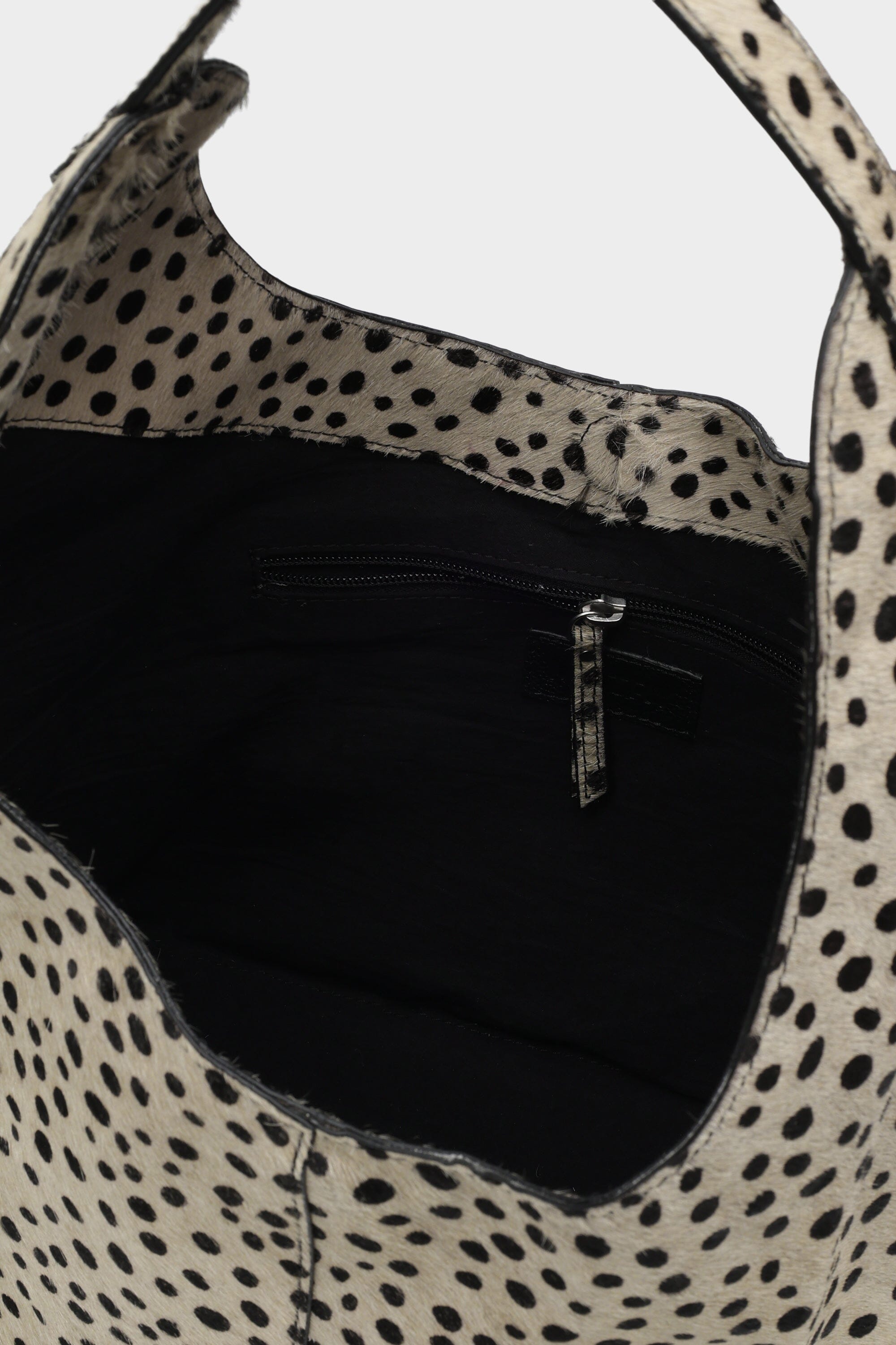 Deve Hobo Tote in Dalmatian Hair-on