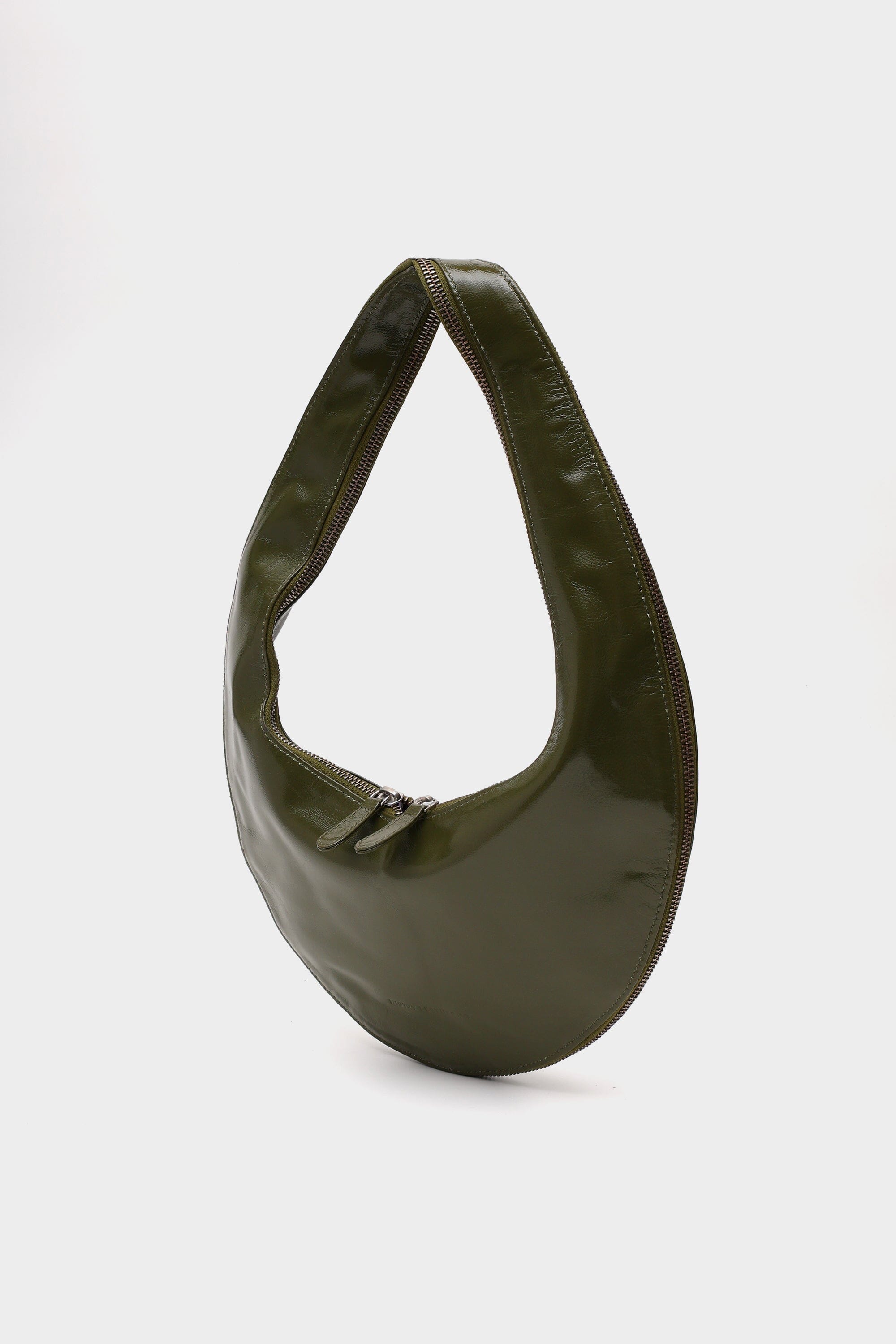 The Sloane Bag with Zipper Details in Dark Olive