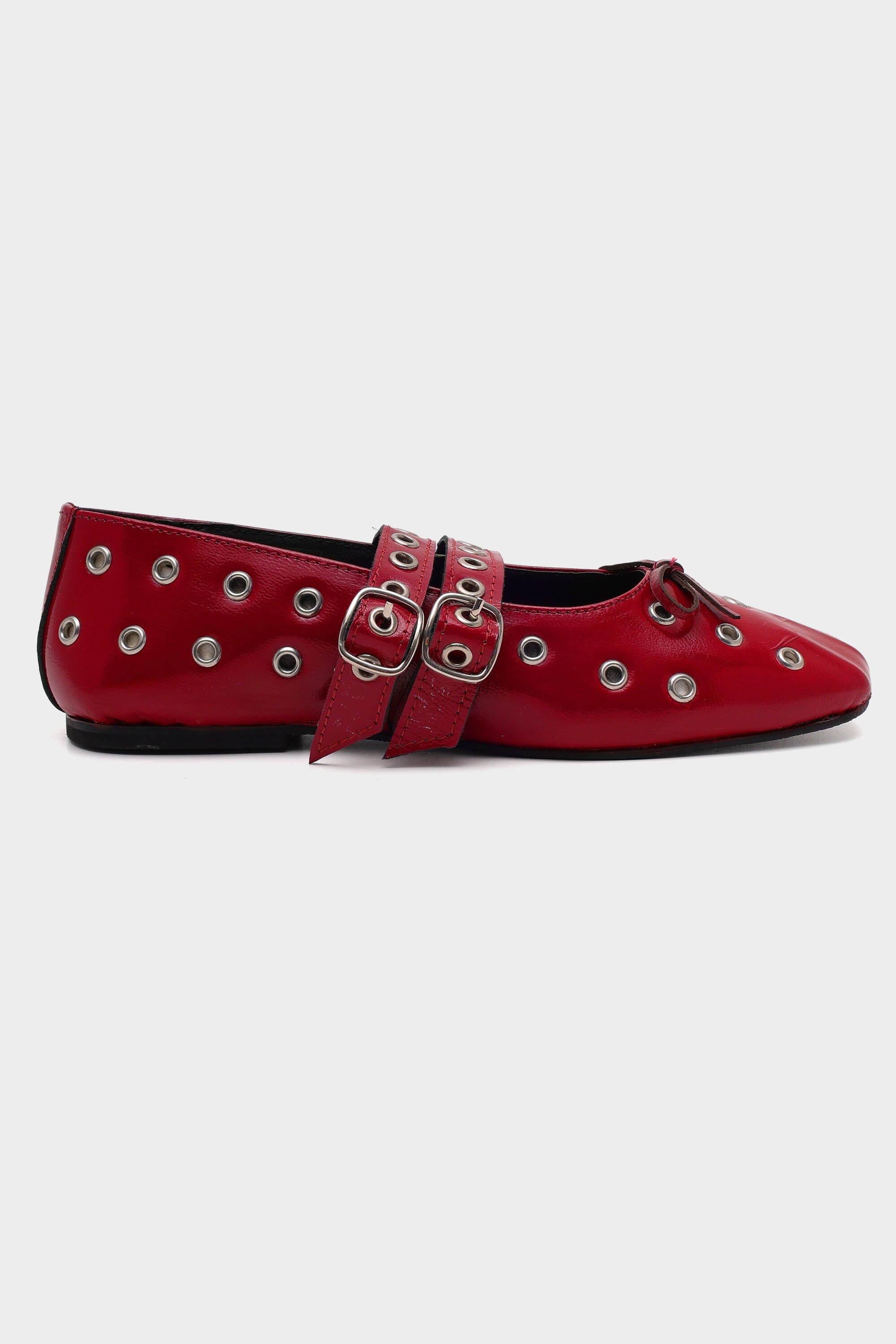 Red Rogue Ballerinas with Grommets