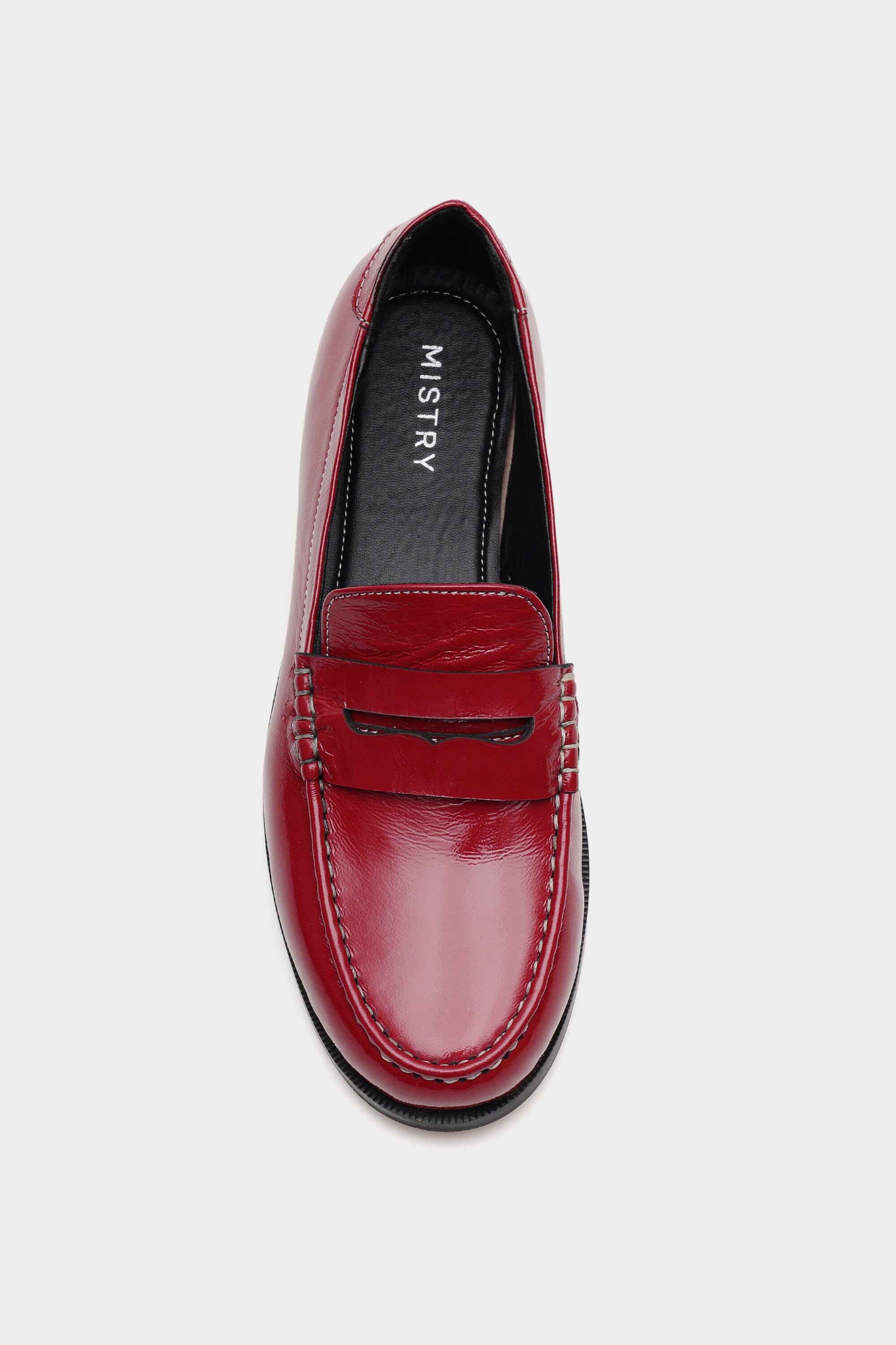 Classic Penny Cut Loafers in Red Patent Leather