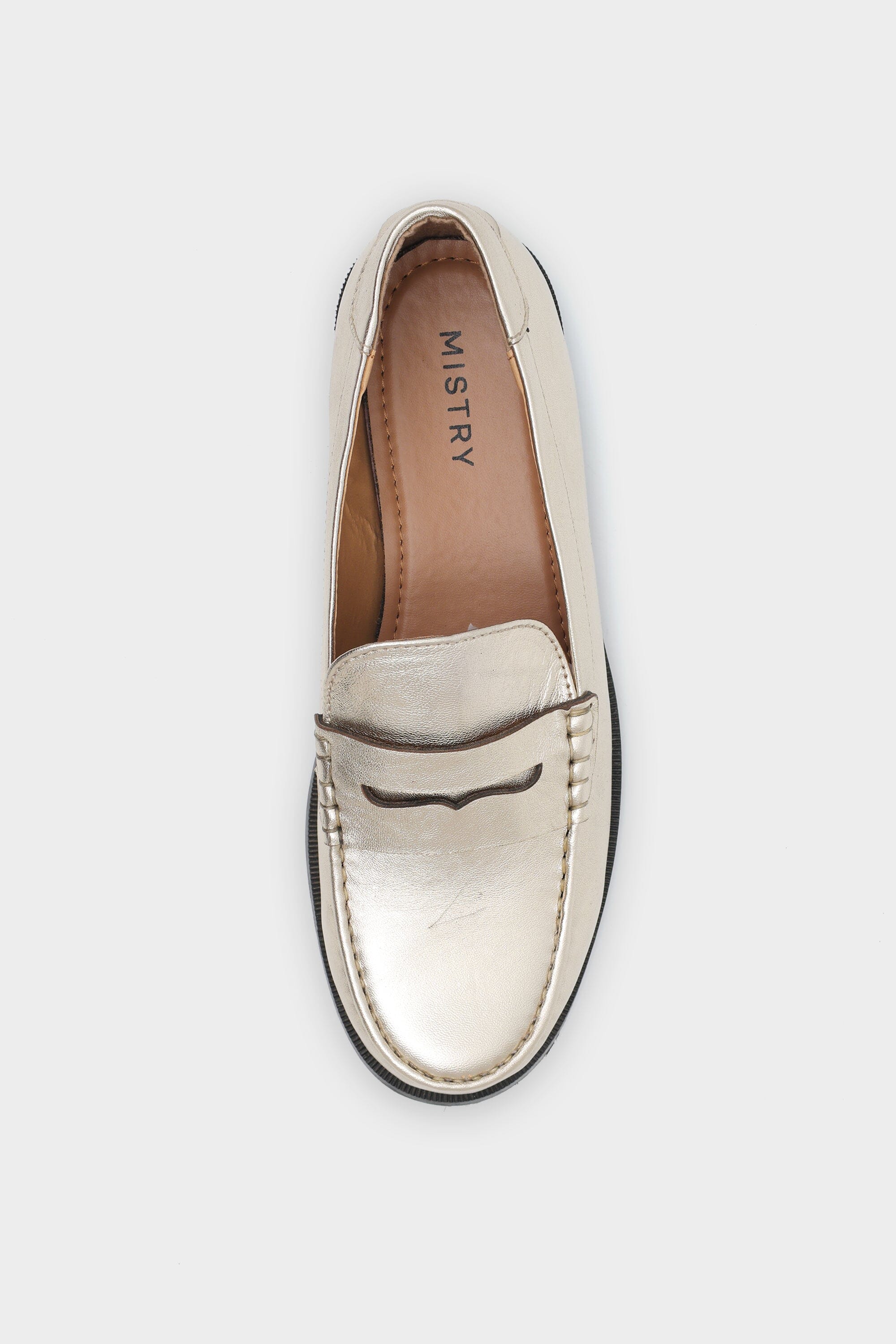 Classic Penny Cut Loafers in Champagne