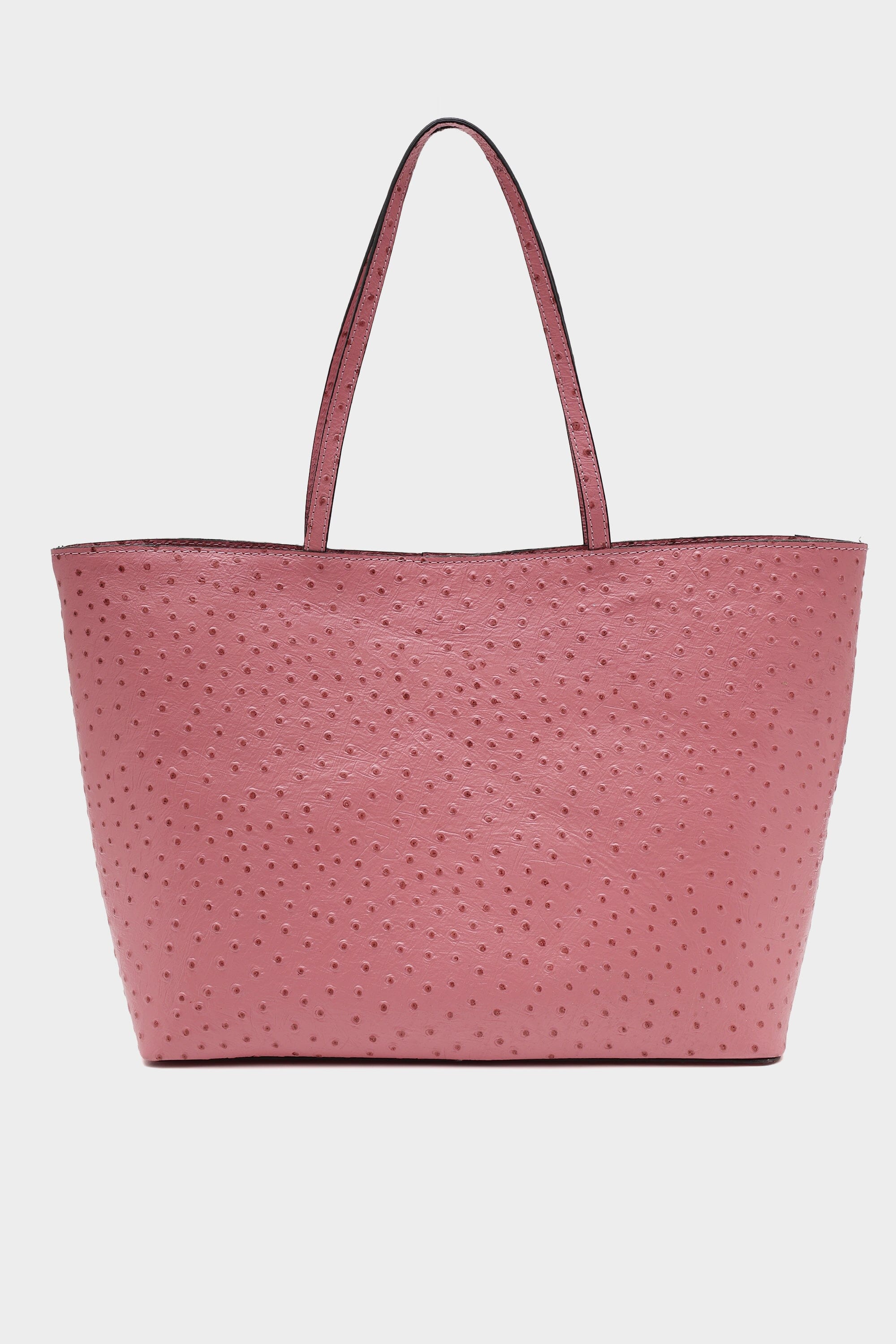Basic Tote in Pink Ostrich