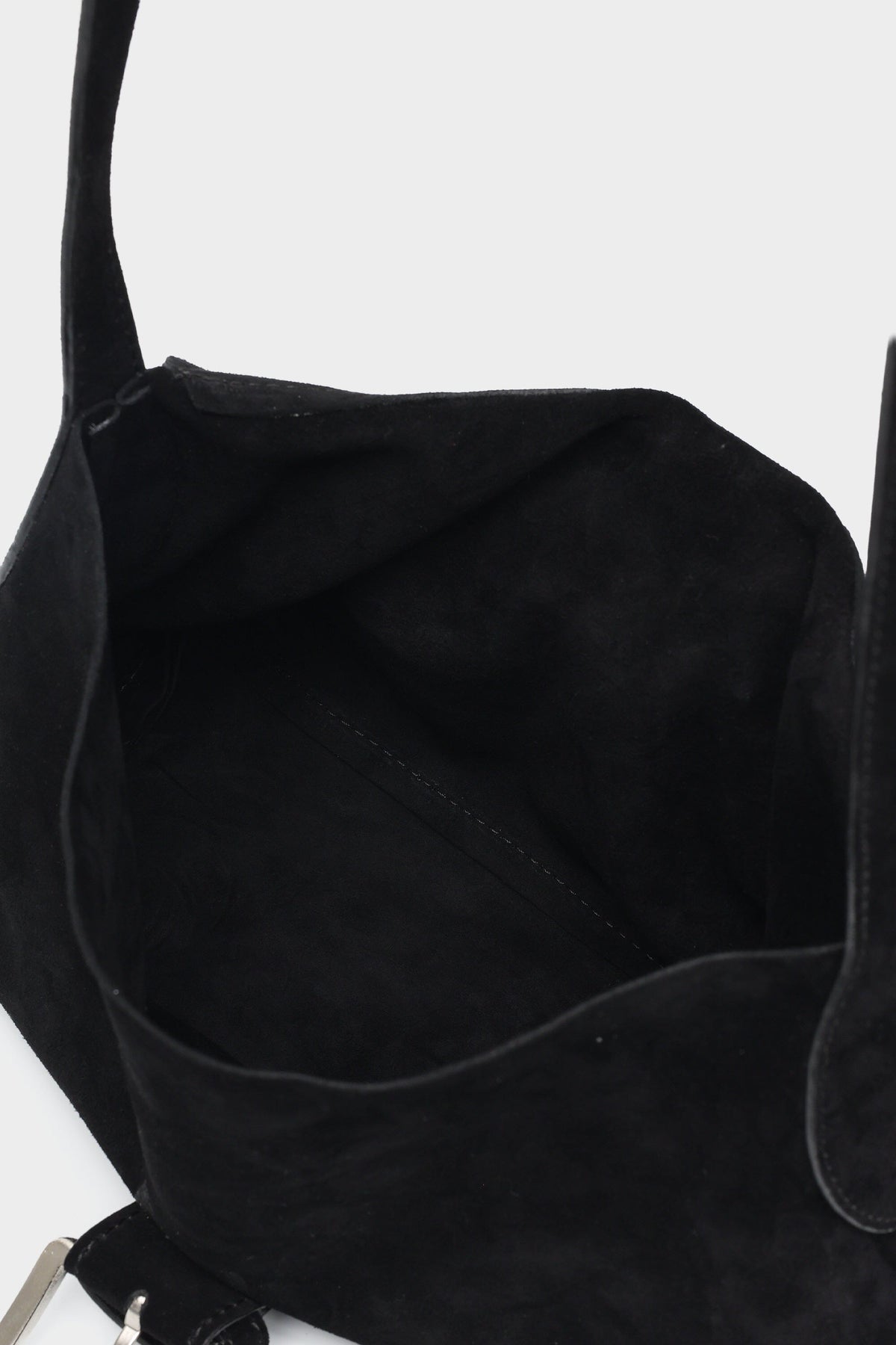 Marlow Flap Bag in Black Suede