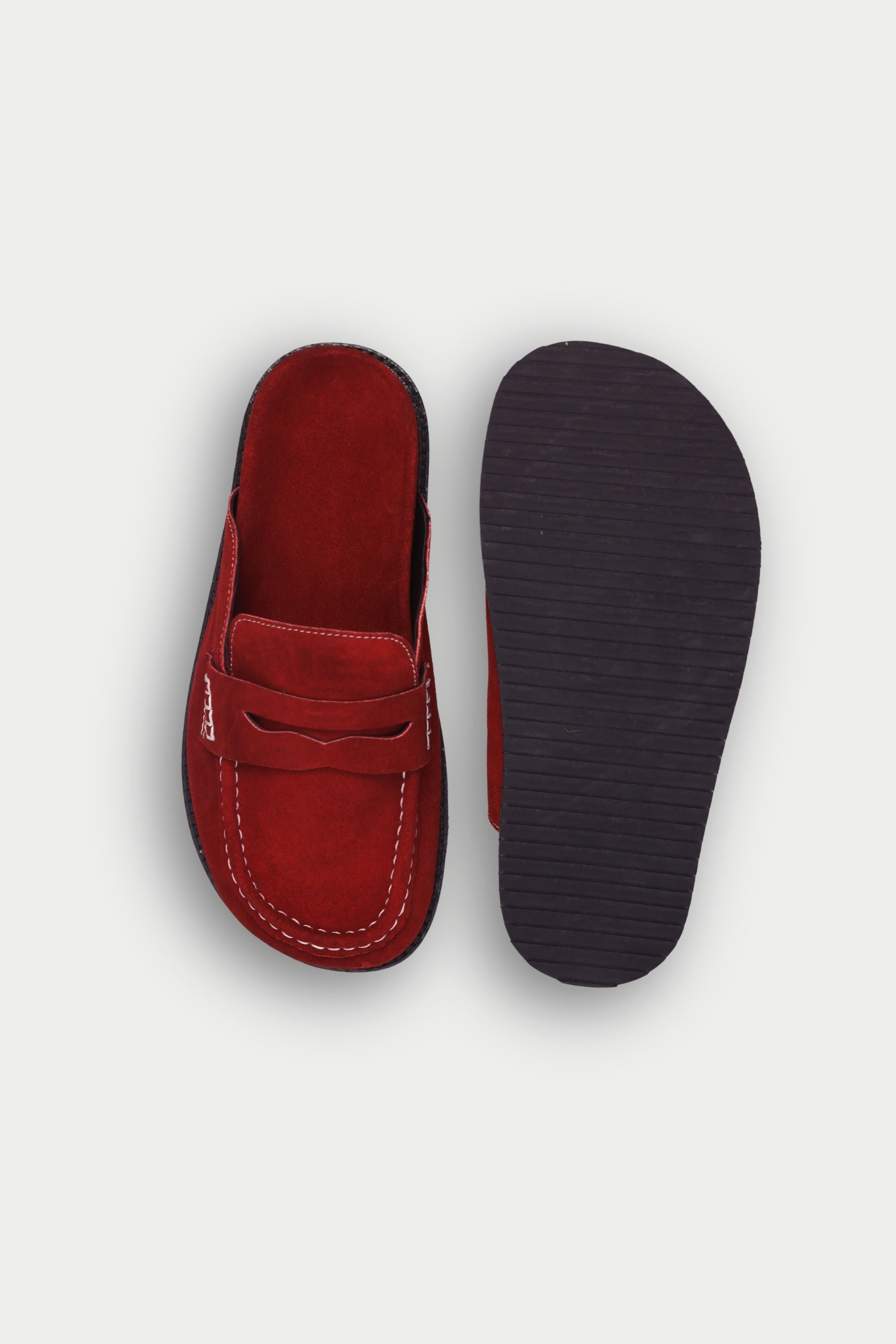 Suede Albas in Crimson