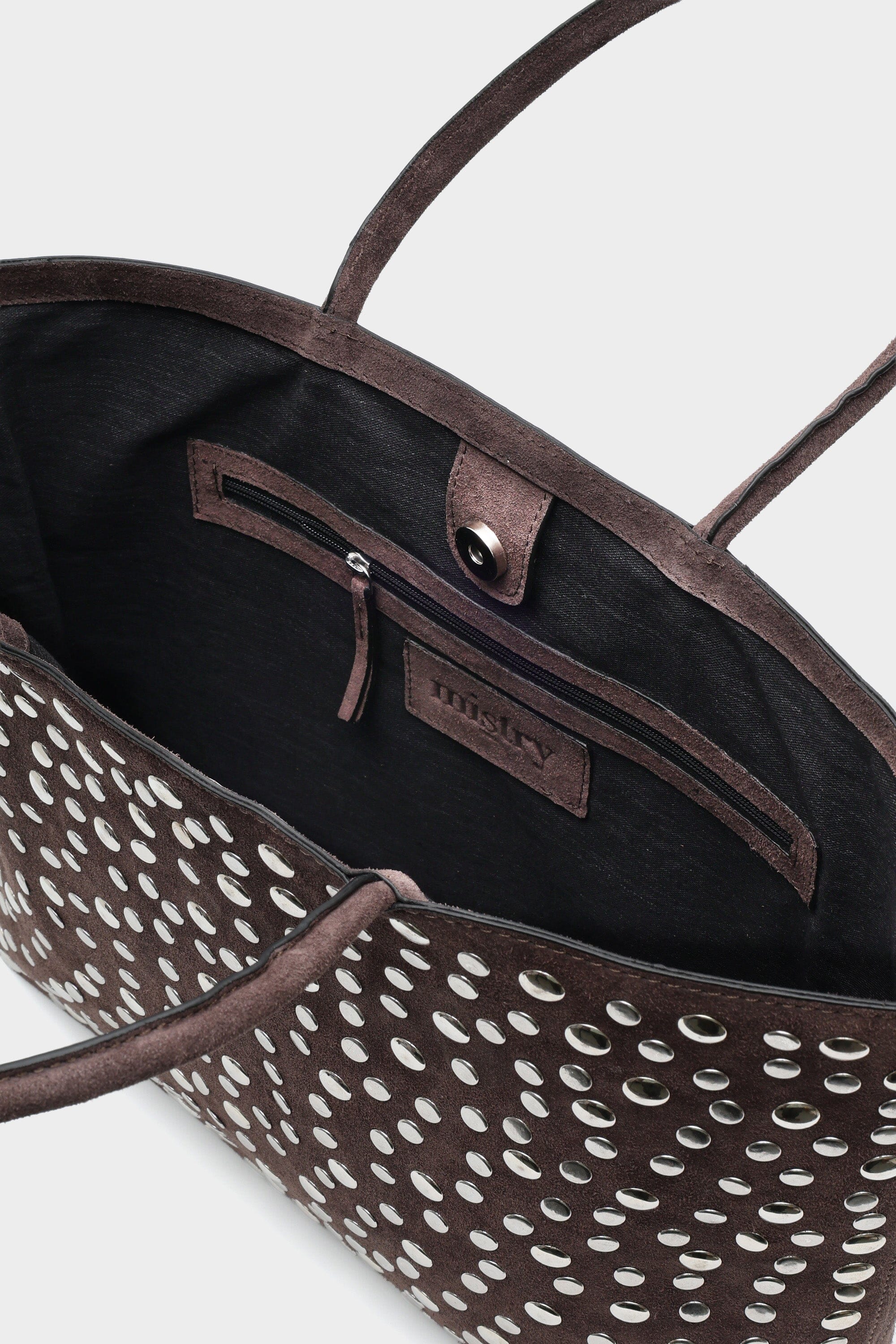 Icon Basic Tote in Brown Suede