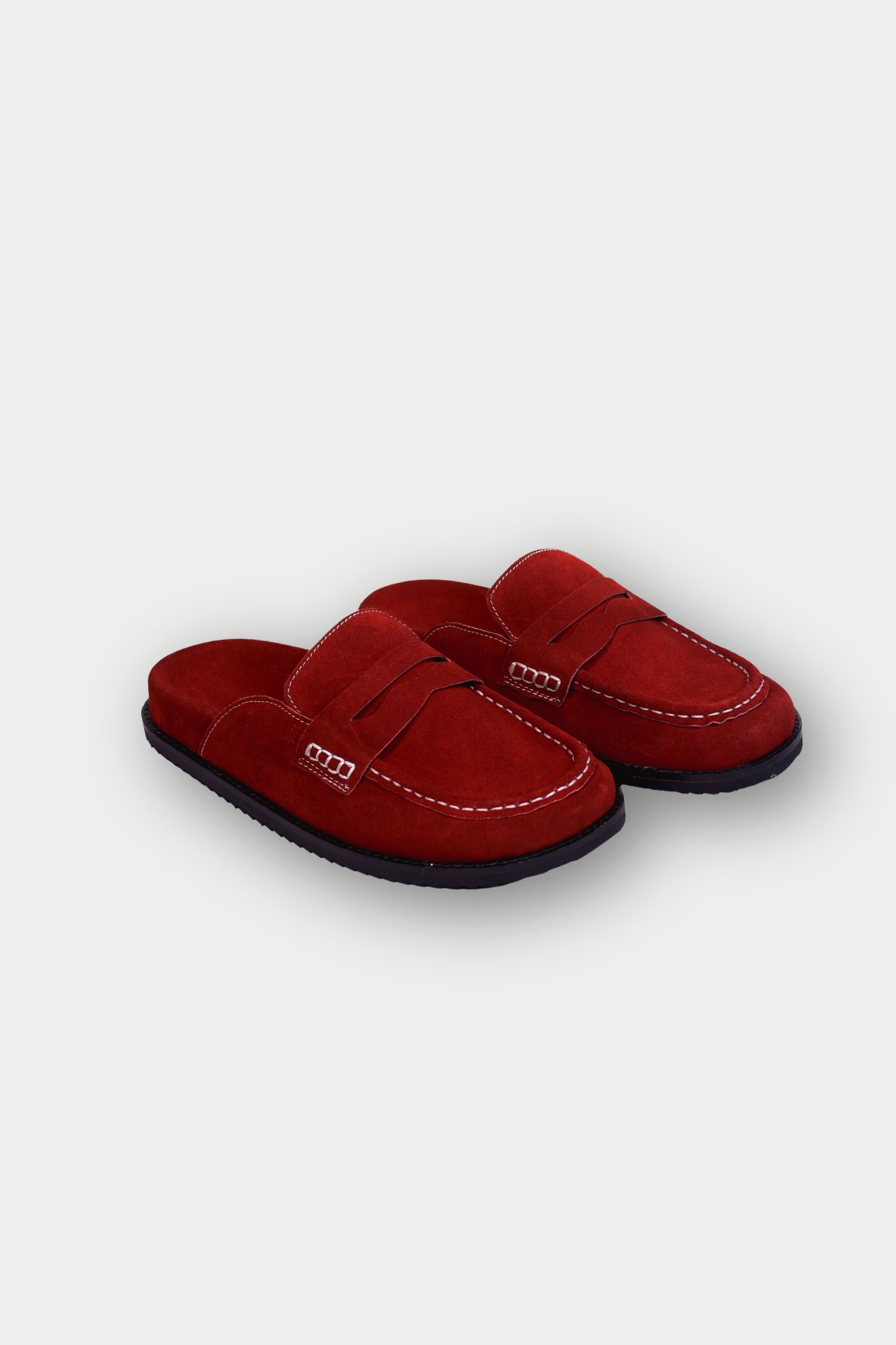 Suede Albas in Crimson