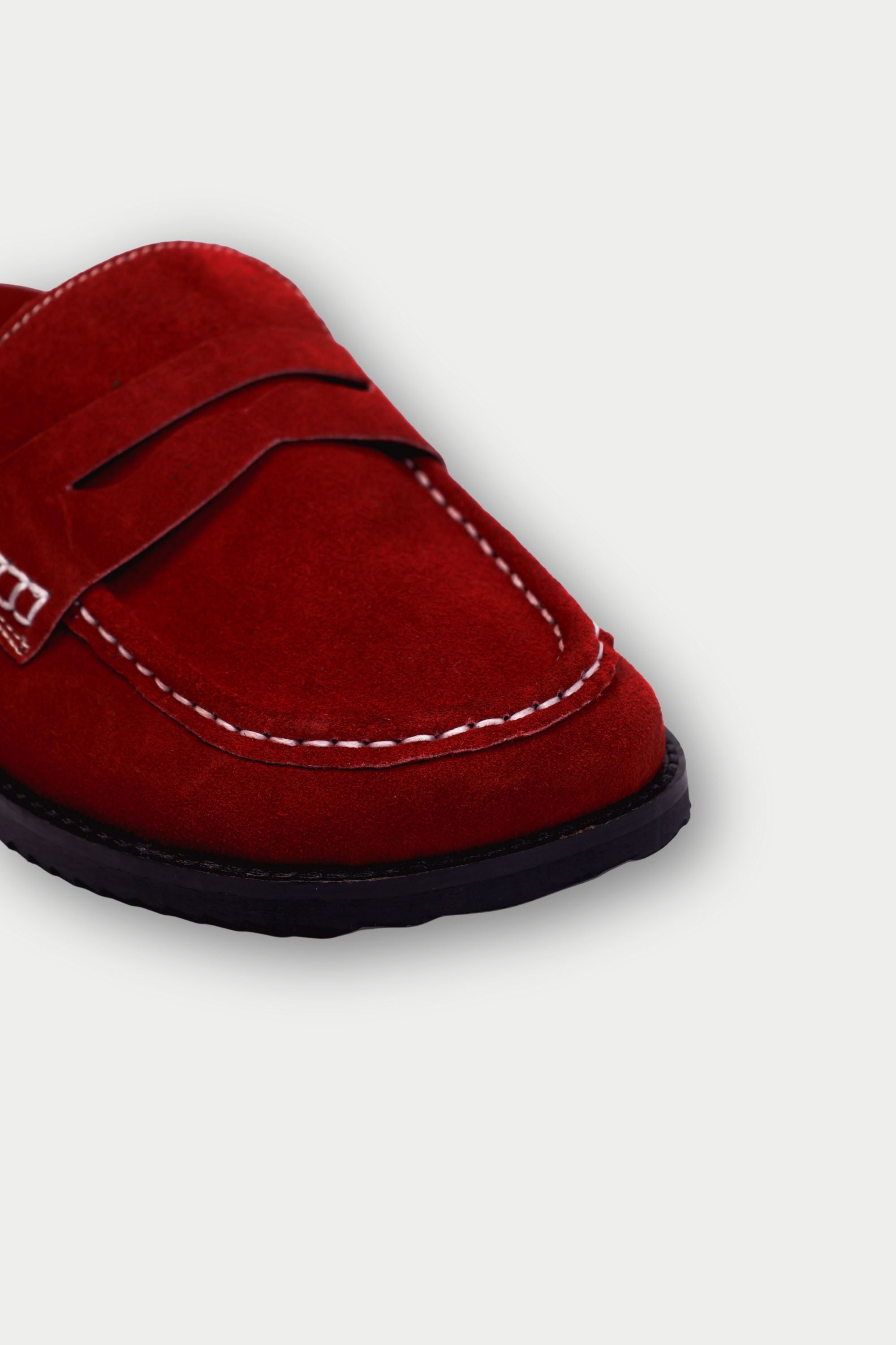 Suede Albas in Crimson