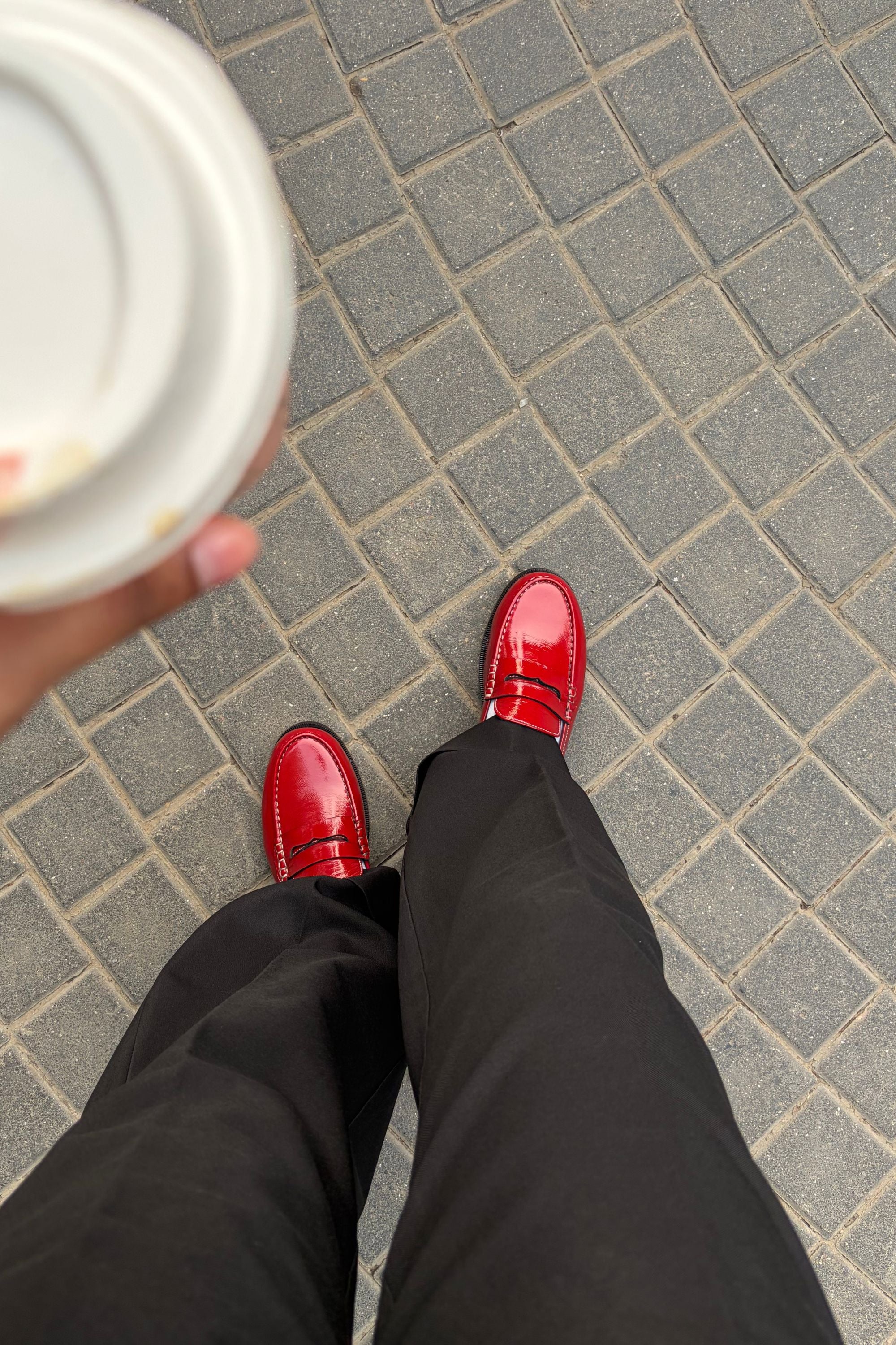 Classic Penny Cut Loafers in Red Patent Leather