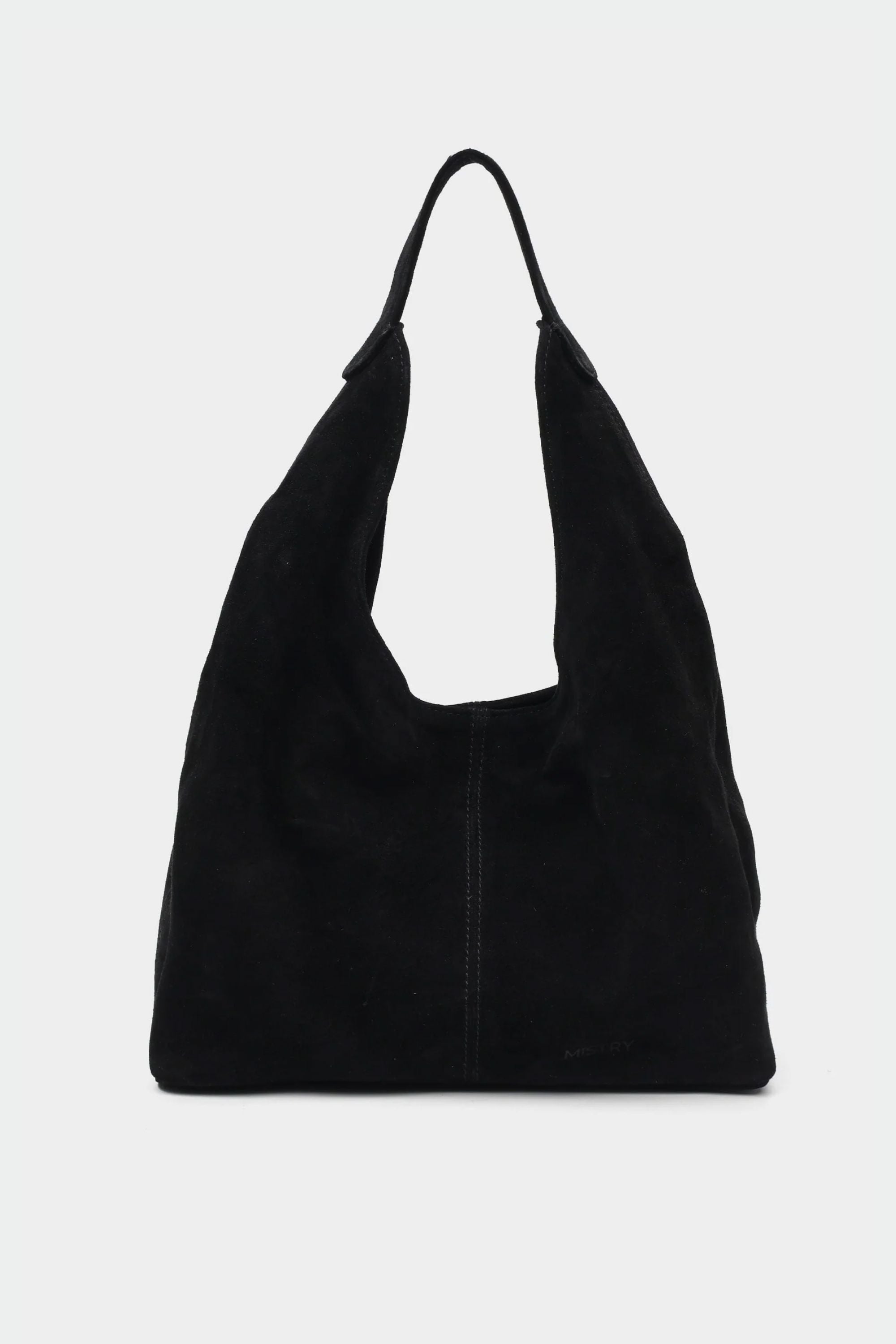 Deve Hobo Tote in Black Suede