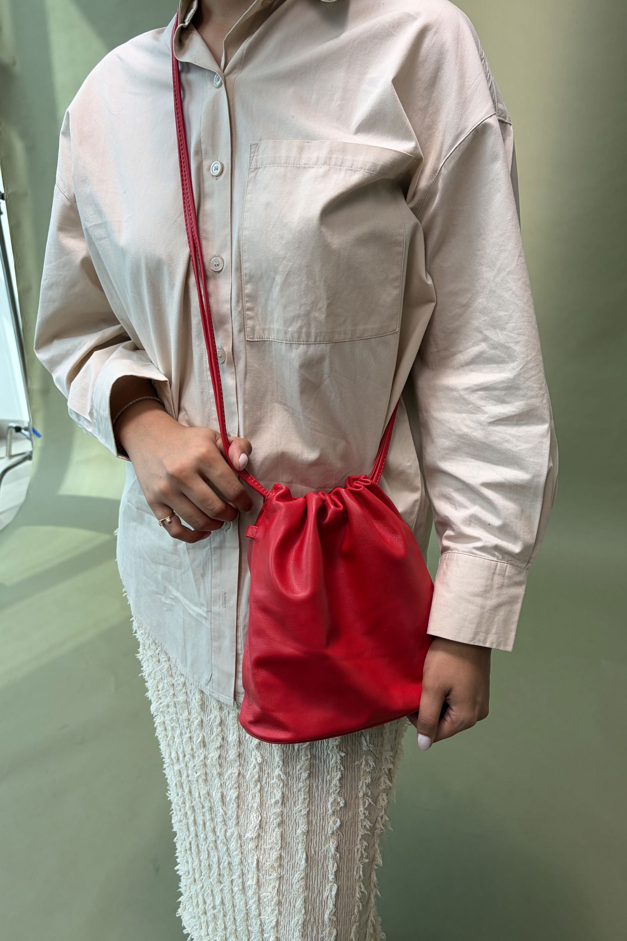 Mistry Dumpling Bag in Red