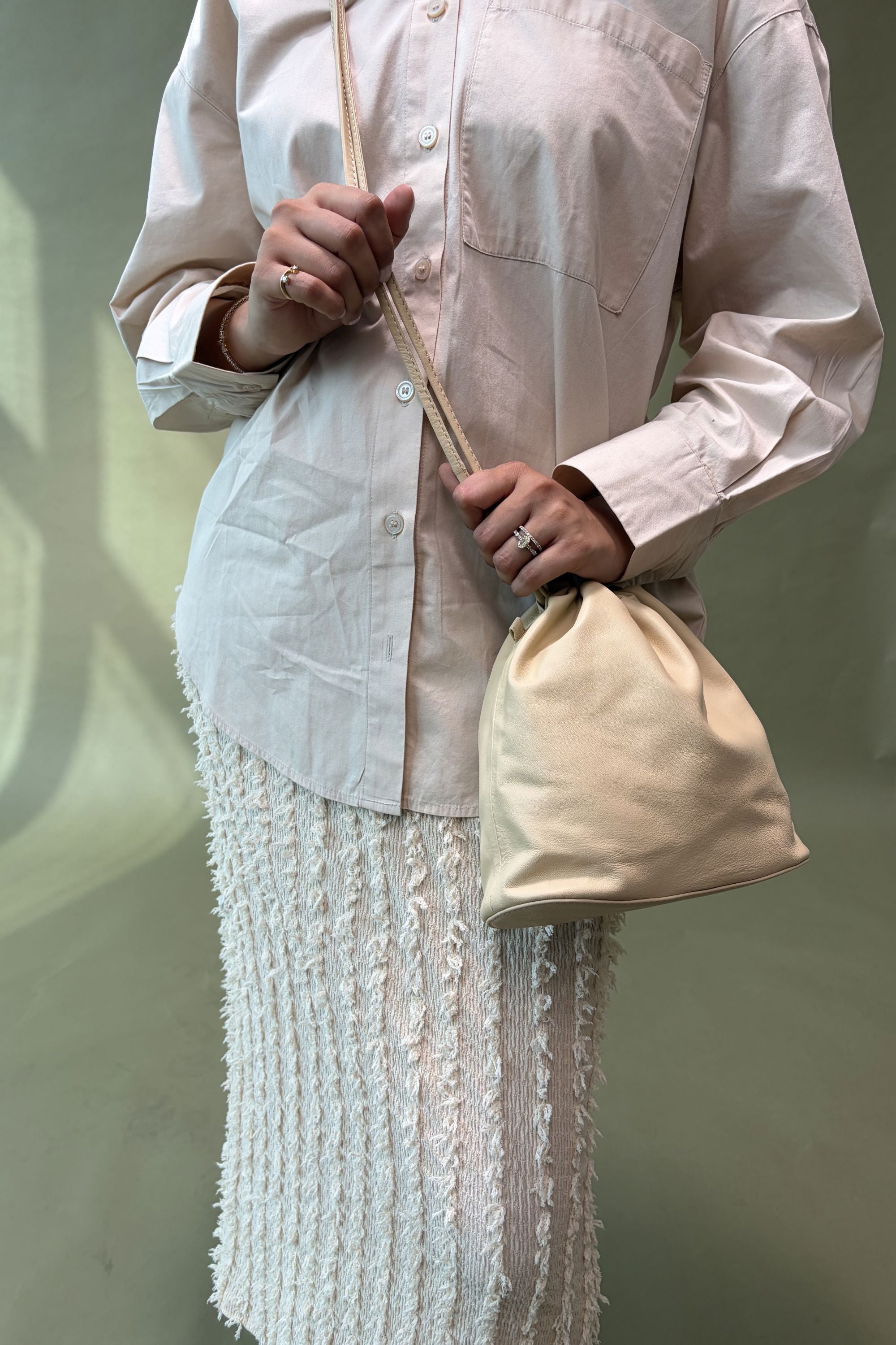 Mistry Dumpling Bag in Ecru