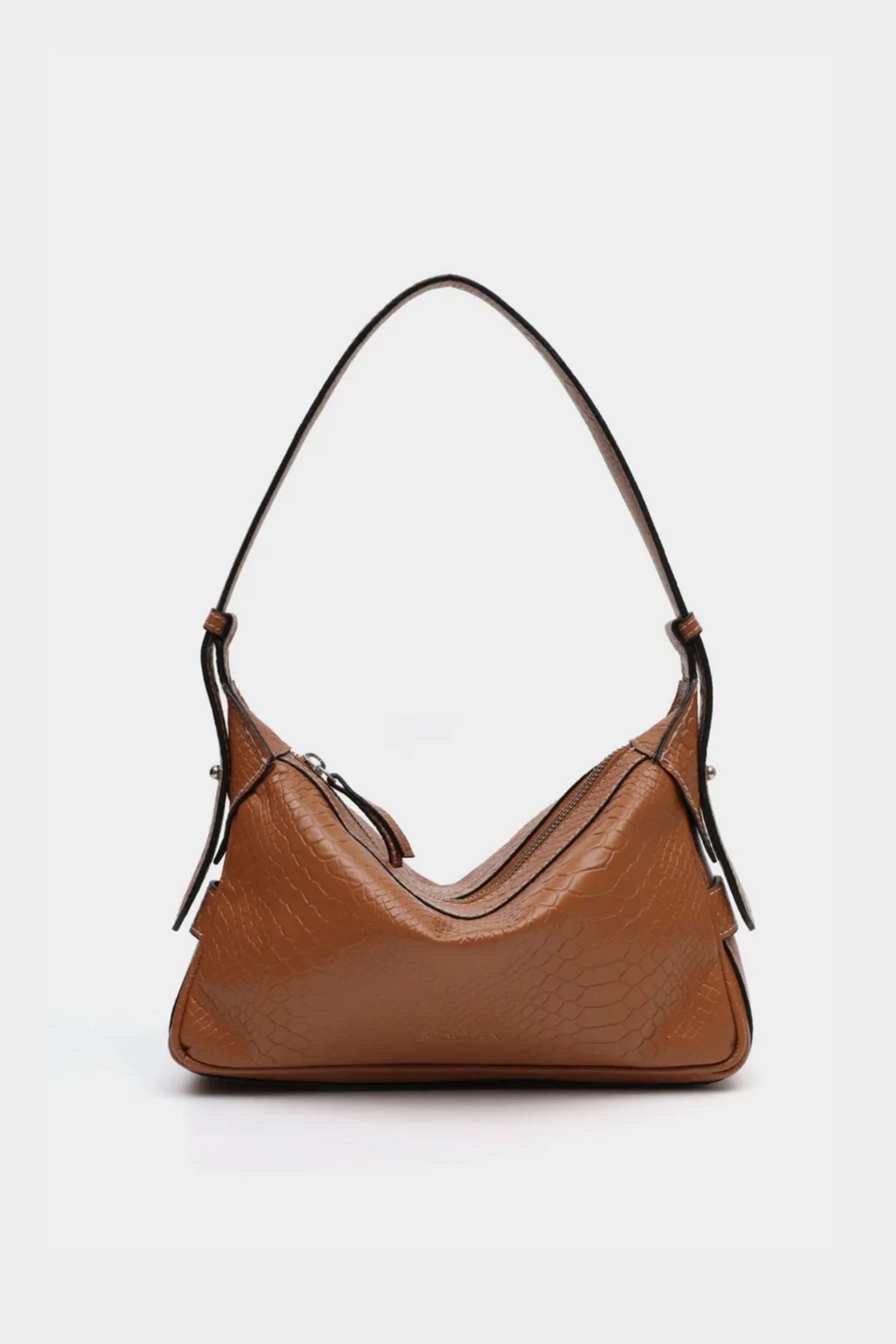 Soft Baguette in Tan Croc