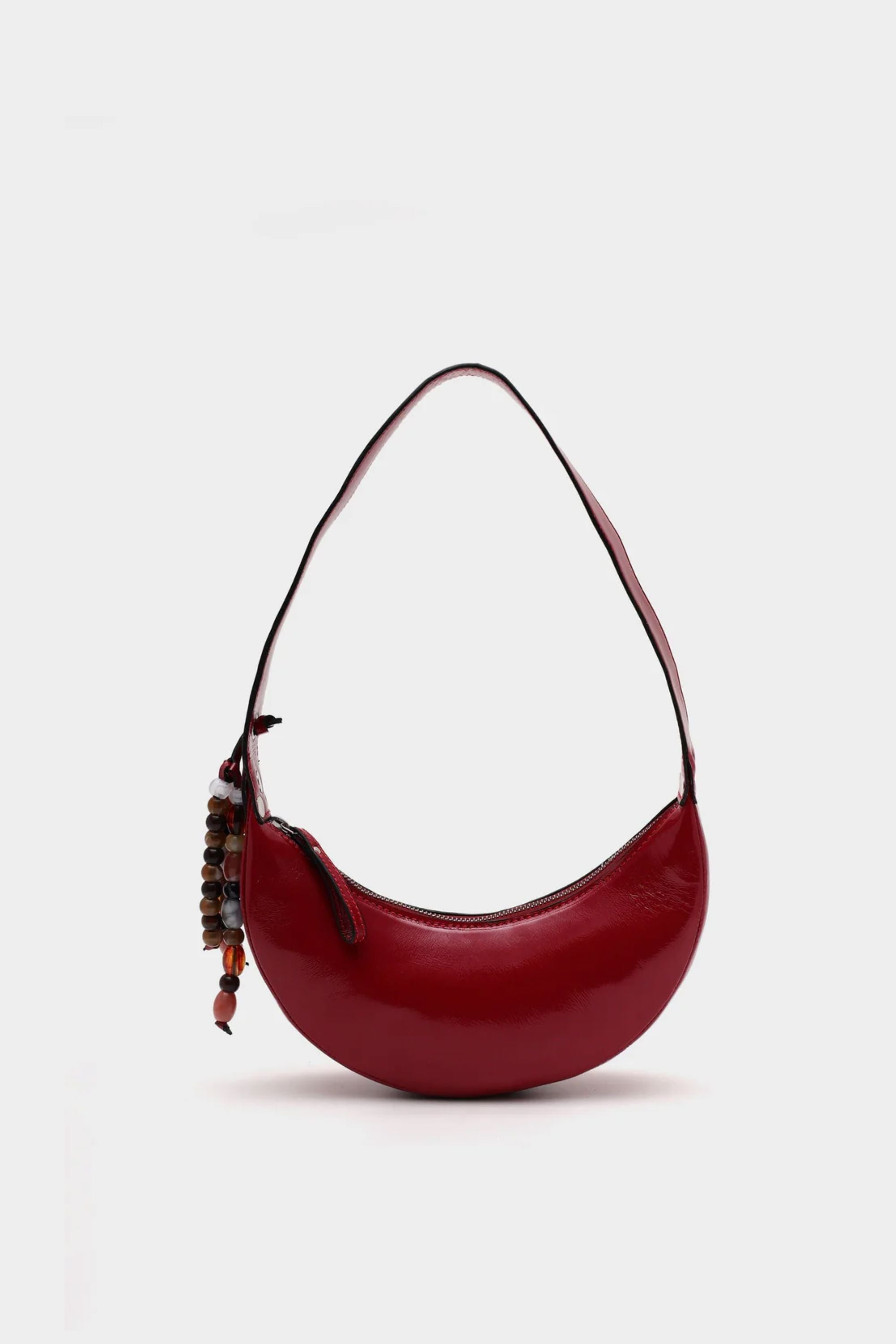 Selena in Red Patent Leather with Bead Embellishments
