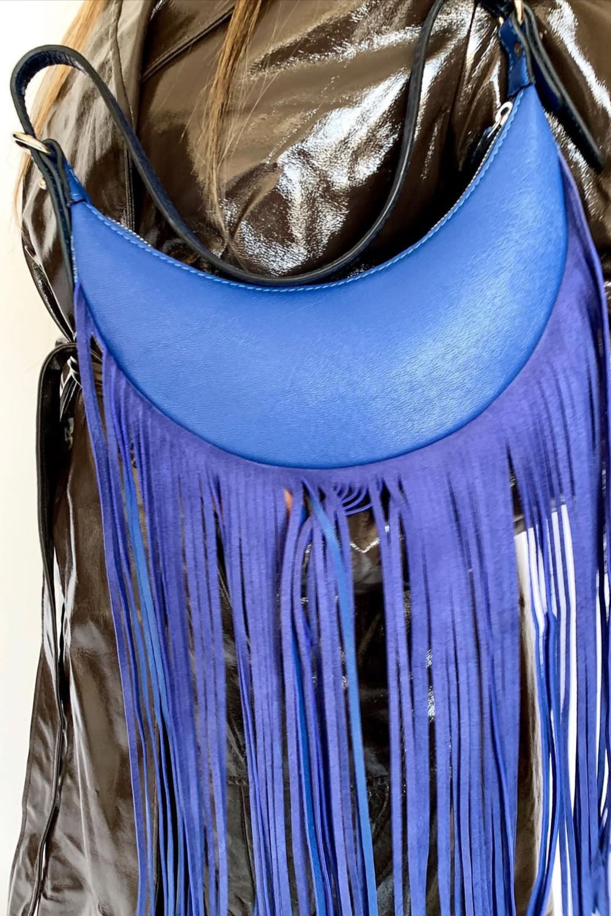 Selena Fringe in Blue Azure