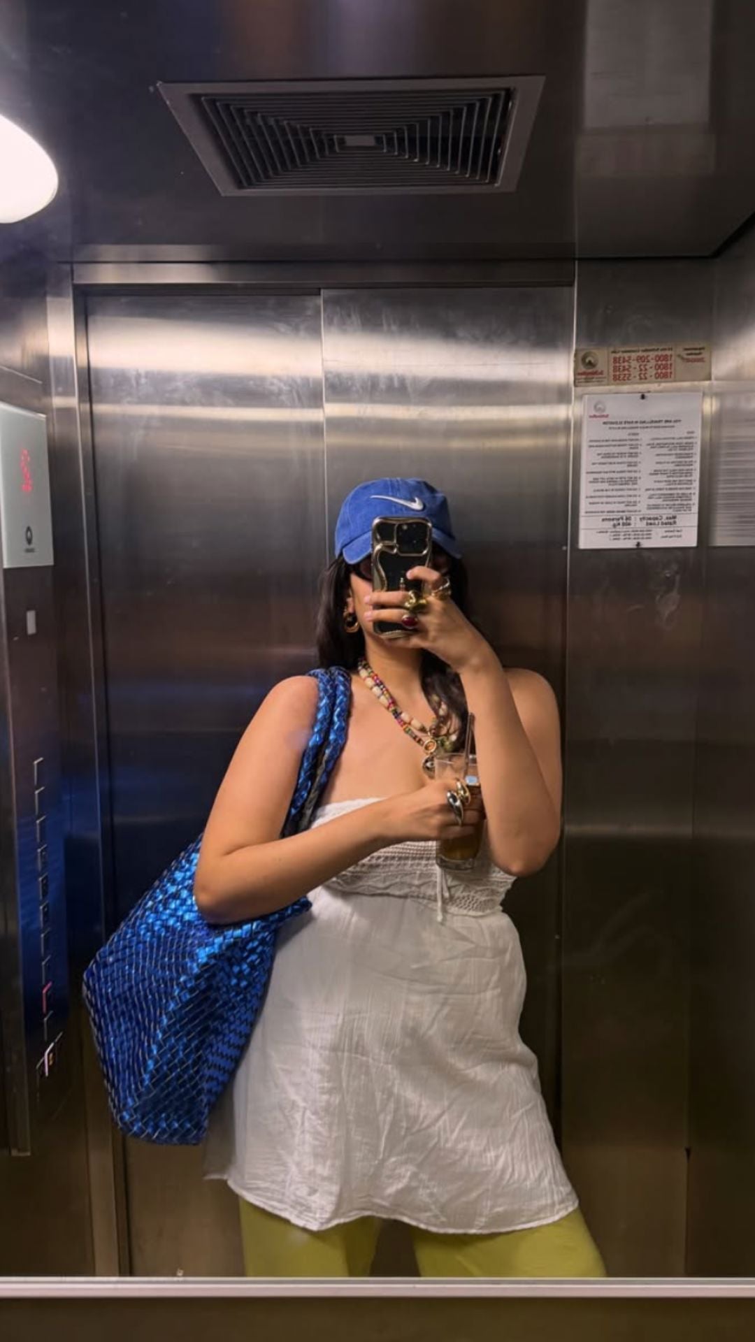 Joie Tote in Metallic Blue