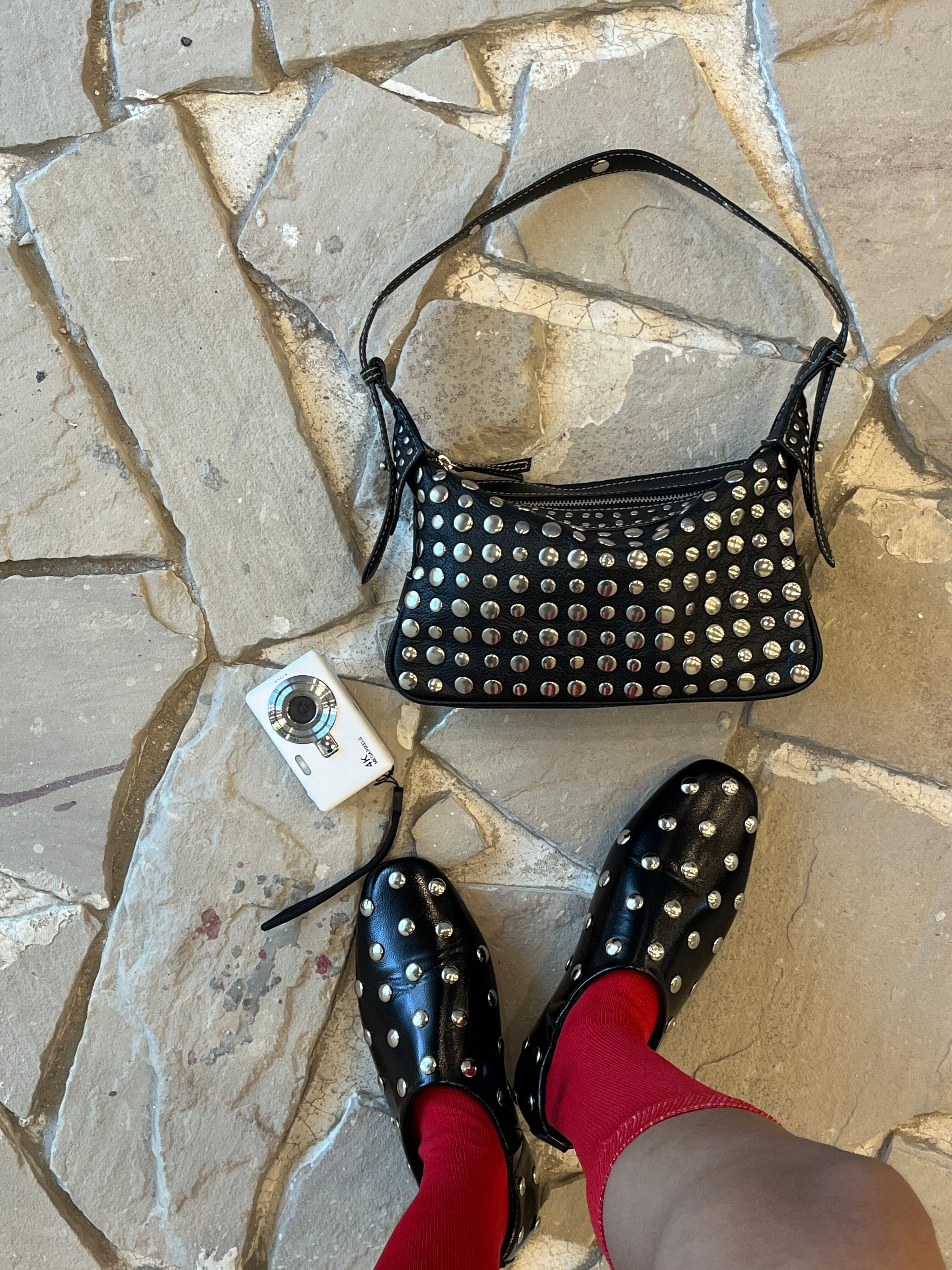 Icon Studded City Loafer in Black