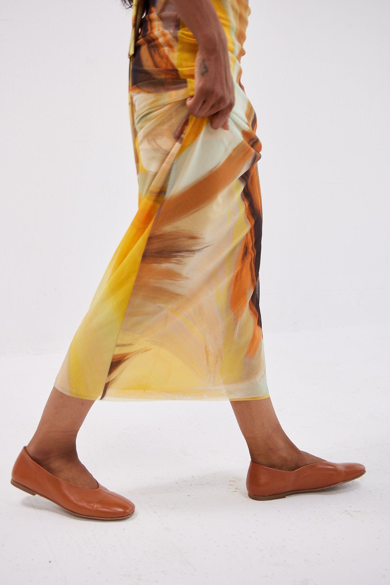 Ballet Flats in Tan