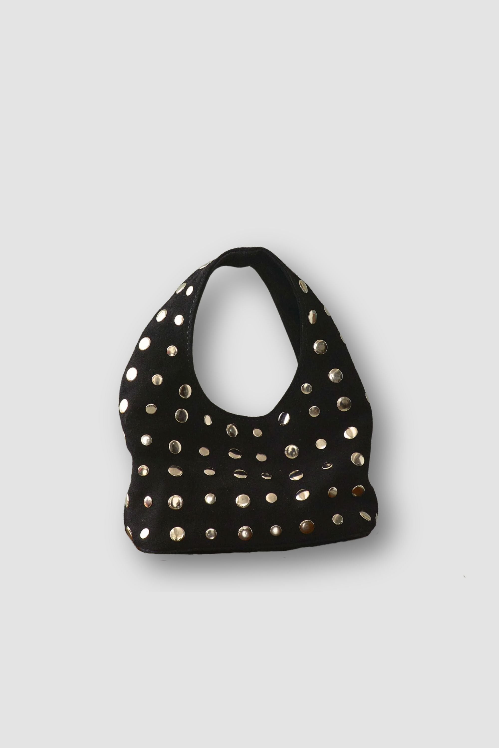 Icon Studded Mini in Black Suede