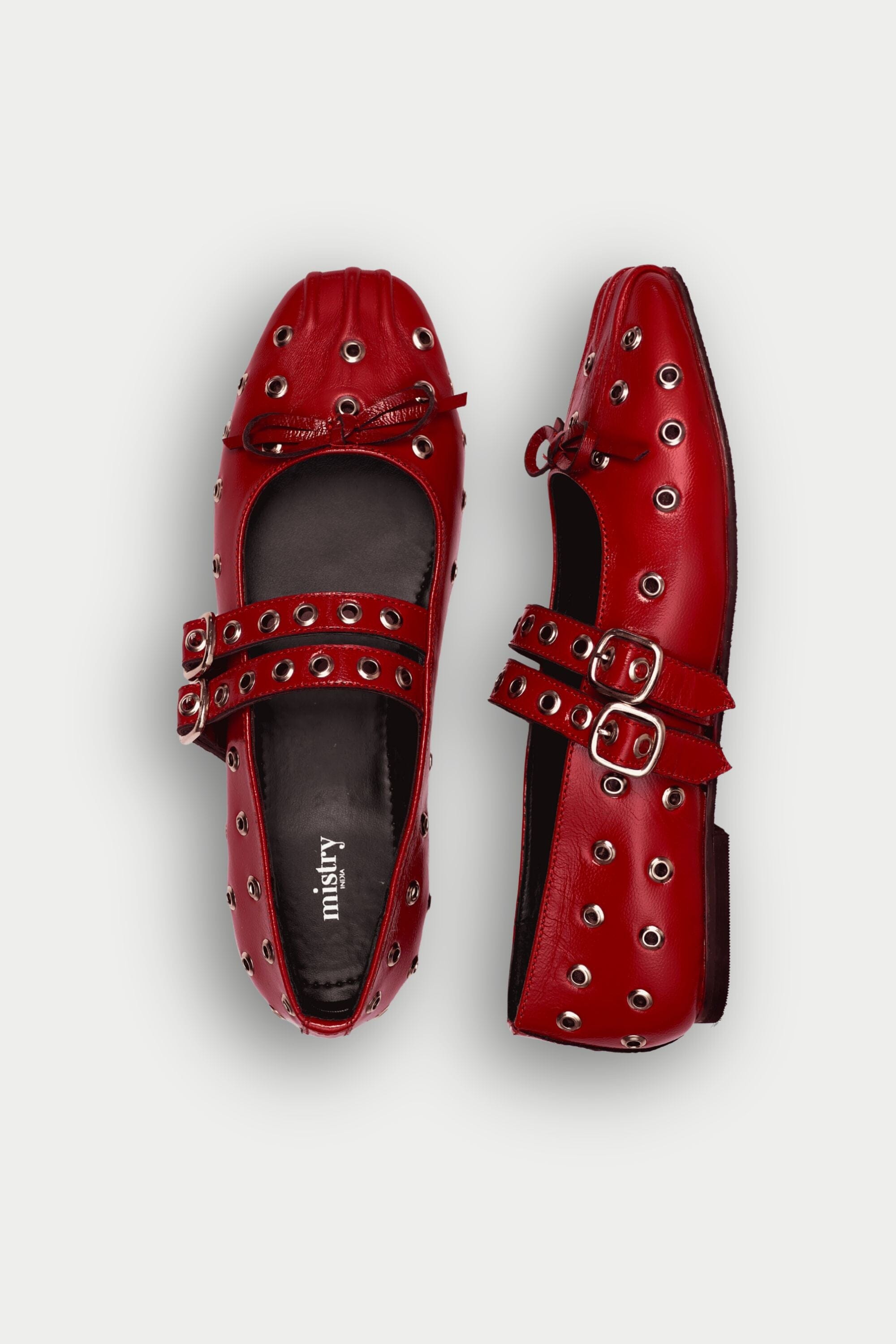 Red Rogue Ballerinas with Grommets